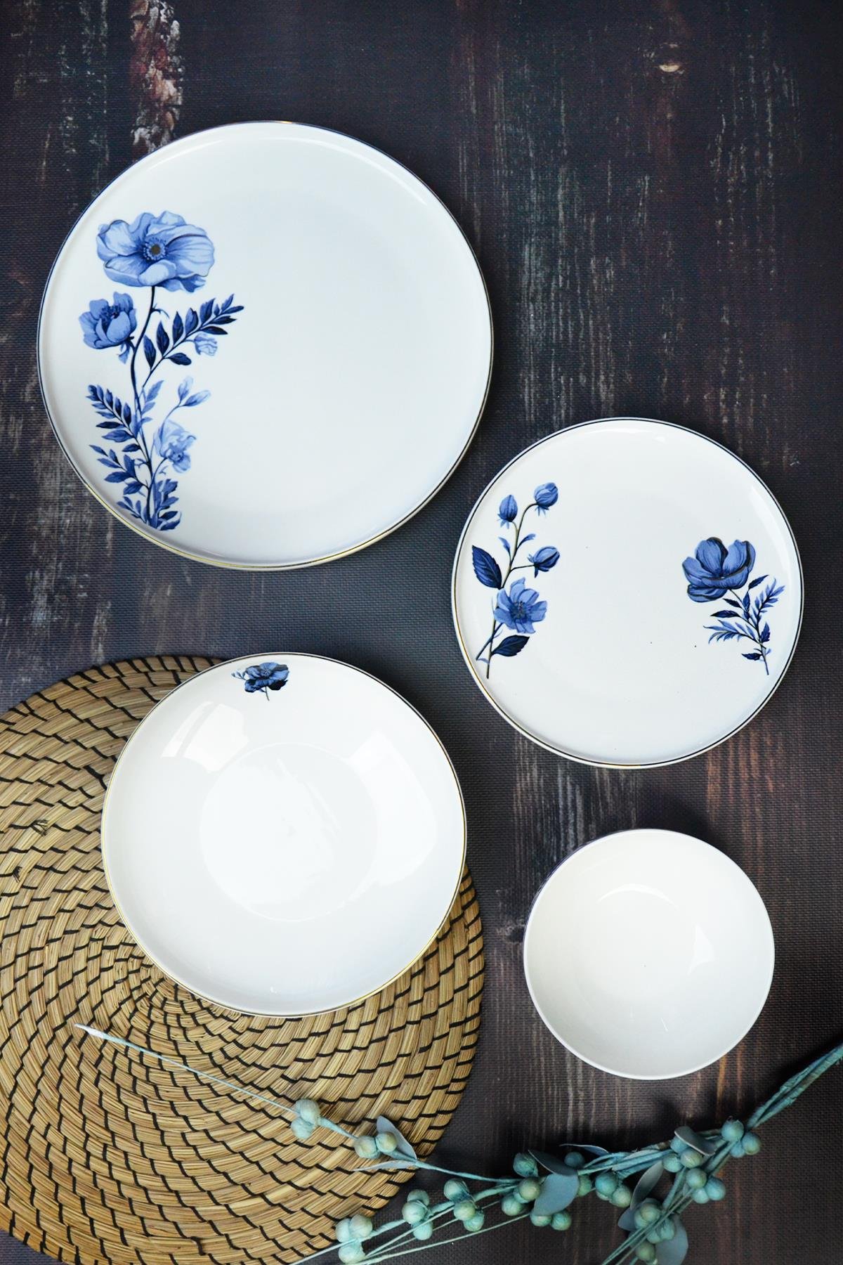 PAÇİ-CLODİA 24 PARÇA ÇİÇEKLİ YEMEK TAKIMI