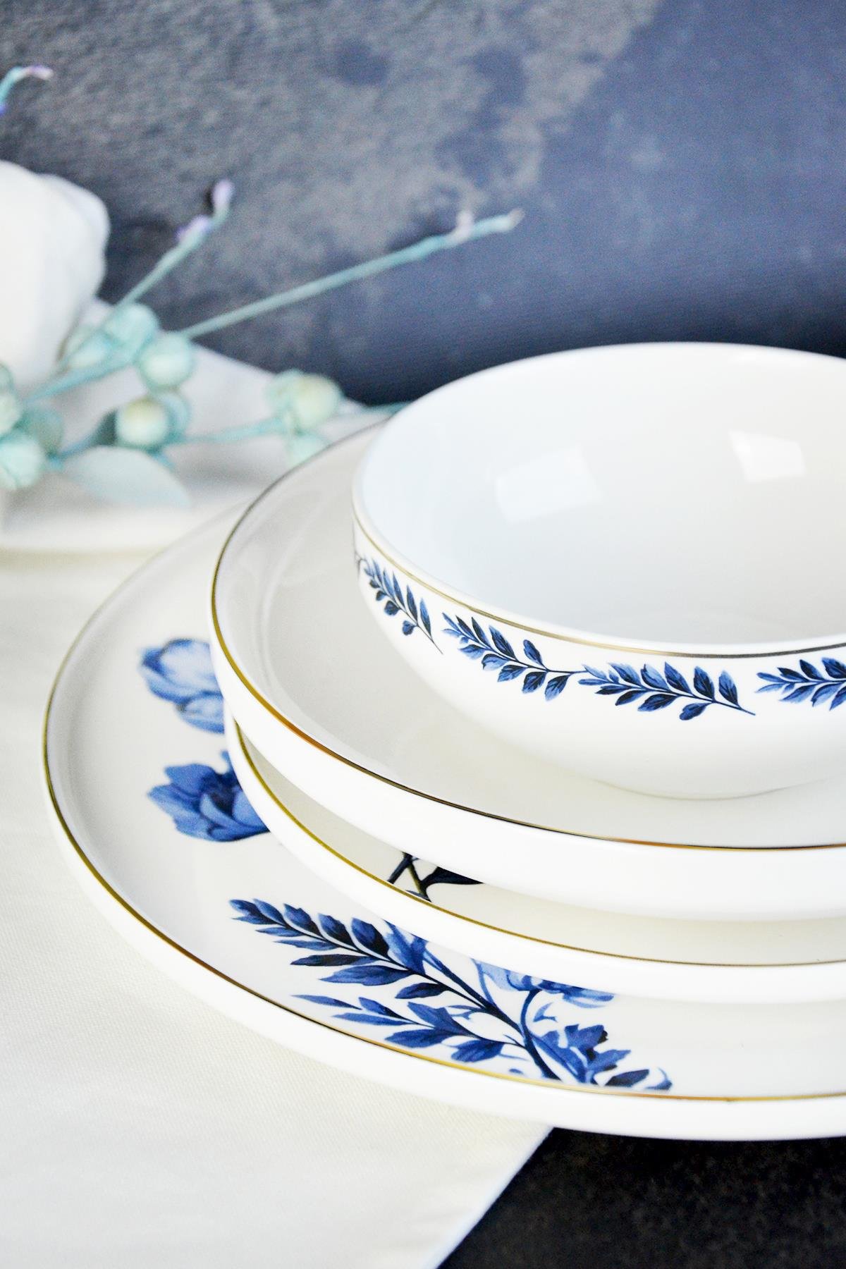 PAÇİ-CLODİA 24 PARÇA ÇİÇEKLİ YEMEK TAKIMI