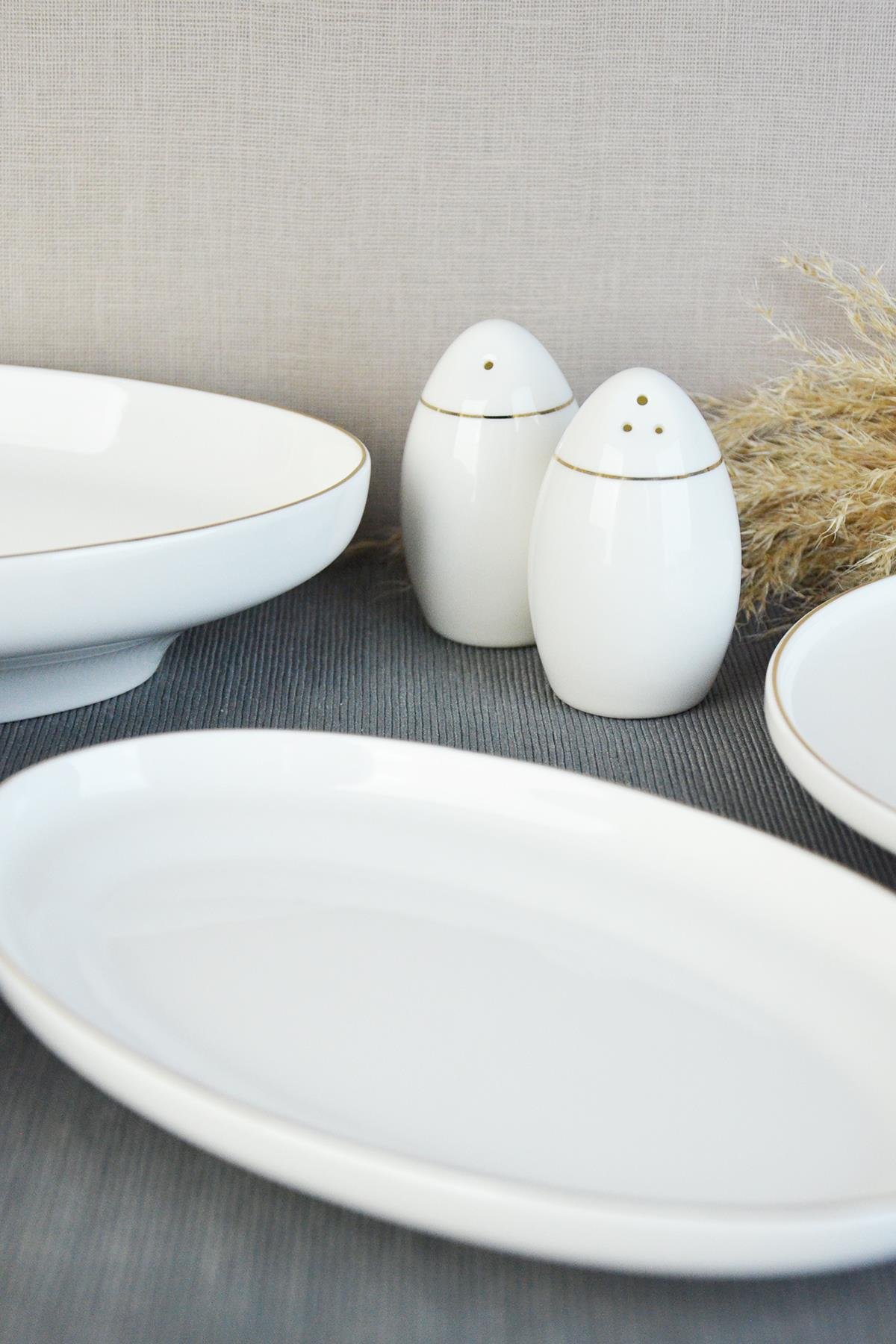 PAÇİ-CLODİA 55 PARÇA ALTIN YALDIZLI YEMEK TAKIMI