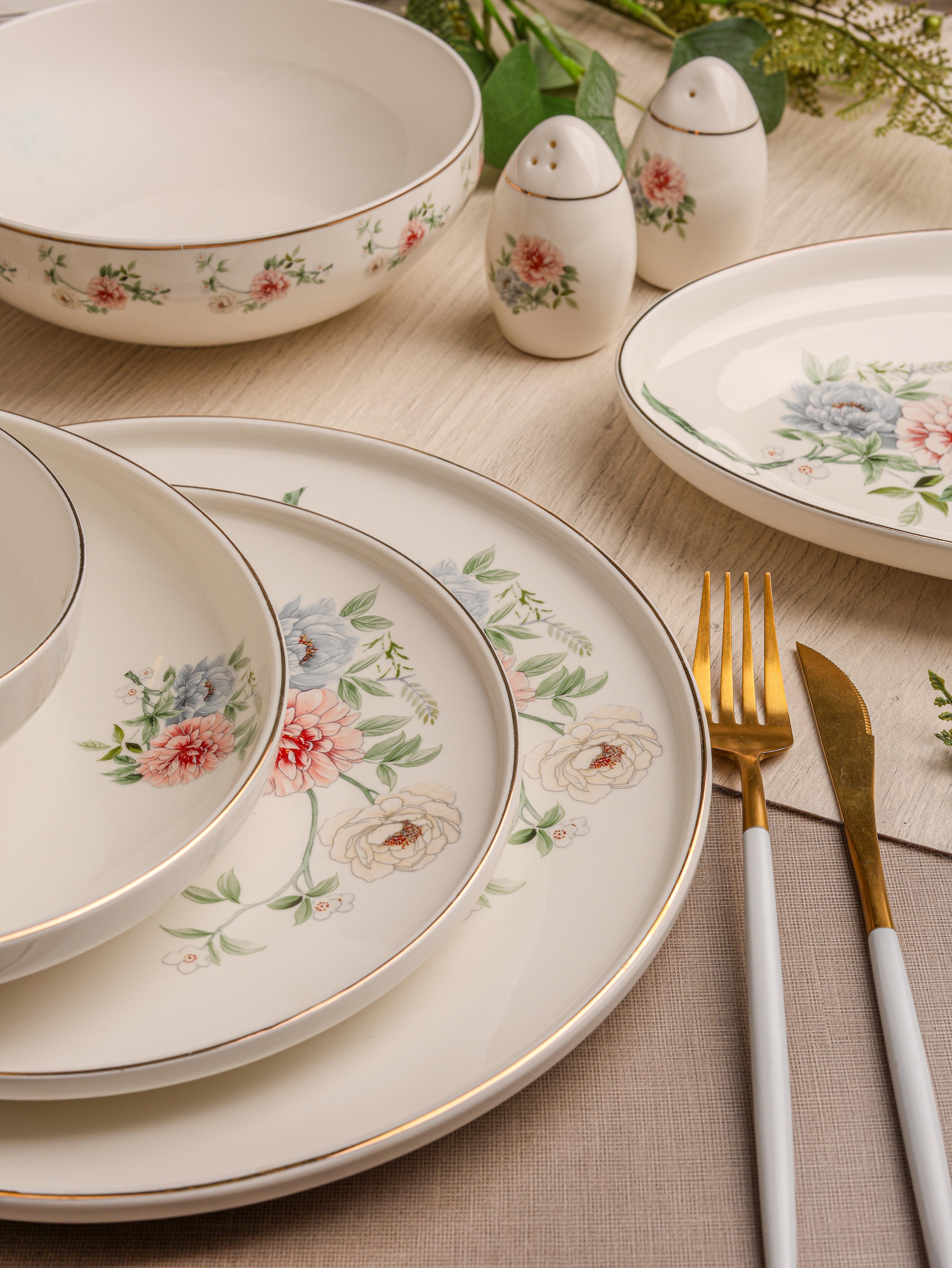 PAÇİ-CLODİA 55 PARÇA ÇİÇEKLİ YEMEK TAKIMI