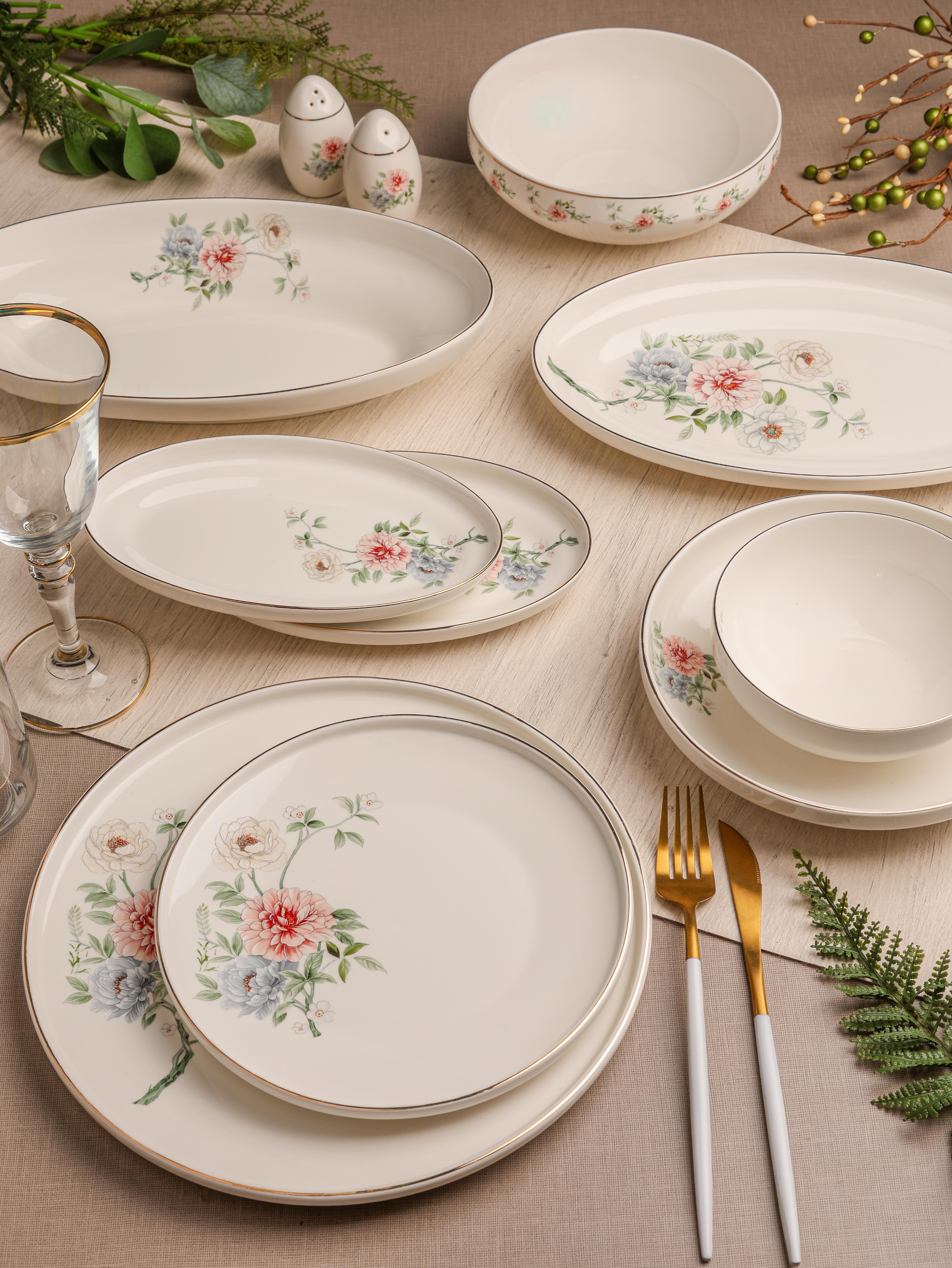 PAÇİ-CLODİA 55 PARÇA ÇİÇEKLİ YEMEK TAKIMI