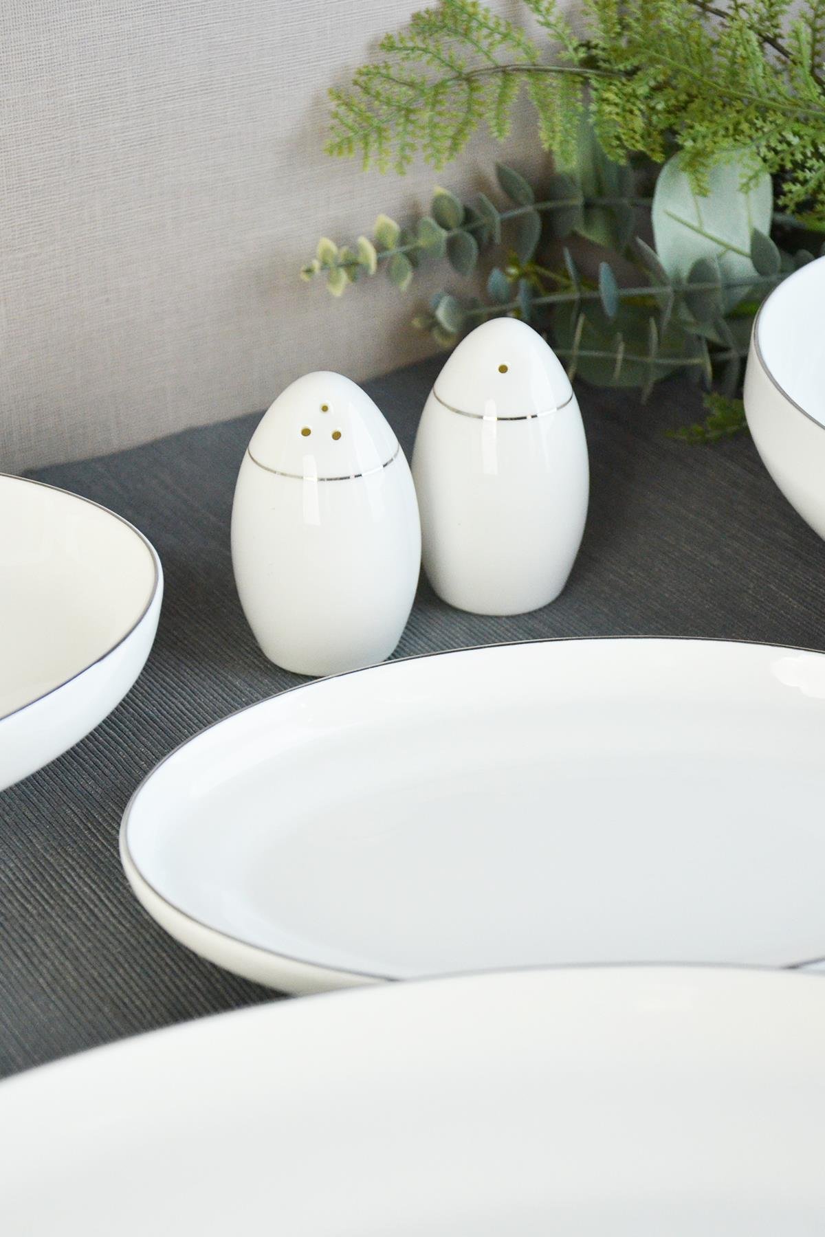 PAÇİ-CLODİA 55 PARÇA GÜMÜŞ YALDIZLI YEMEK TAKIMI