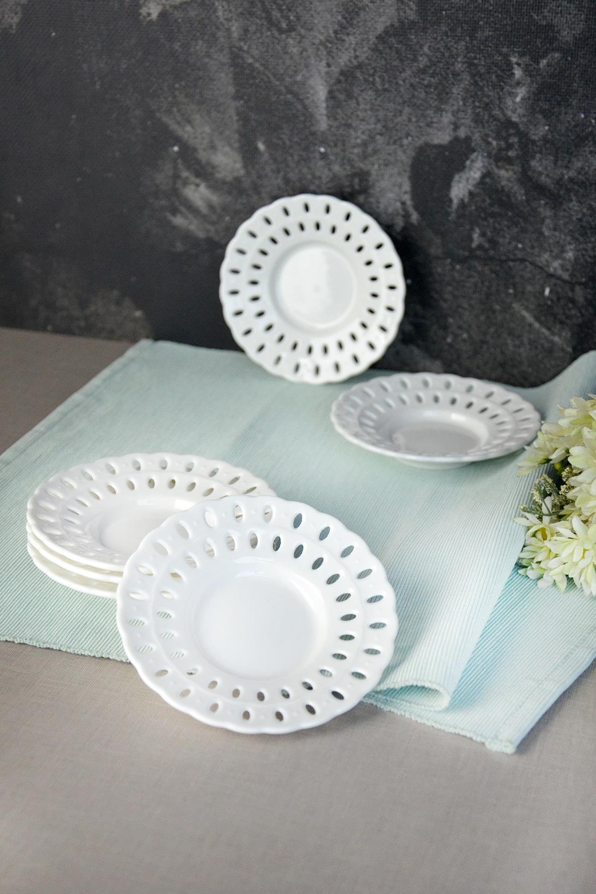 PAÇİ-DANTEL MOTİFLİ 72'Lİ ÇAY TABAĞI