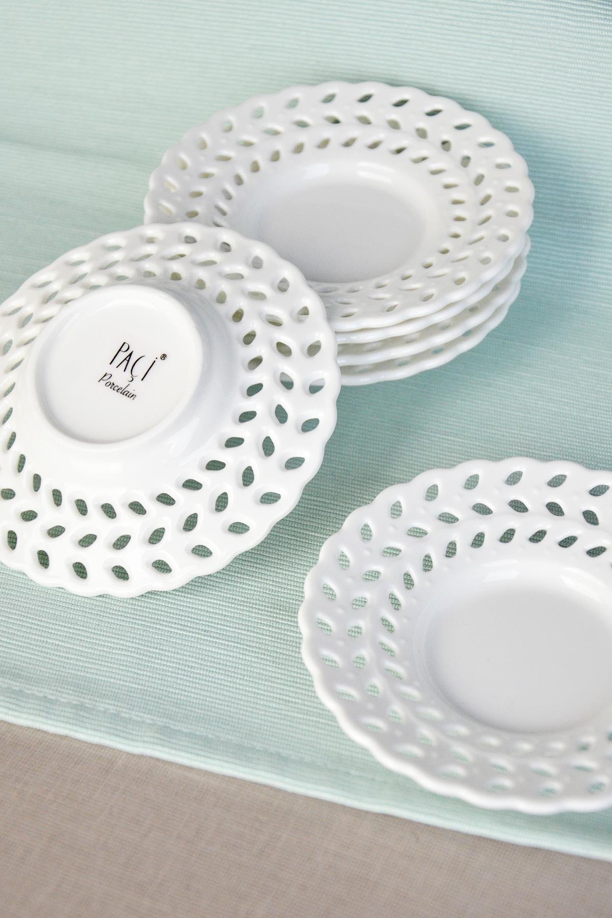 PAÇİ-DANTEL MOTİFLİ 72'Lİ ÇAY TABAĞI