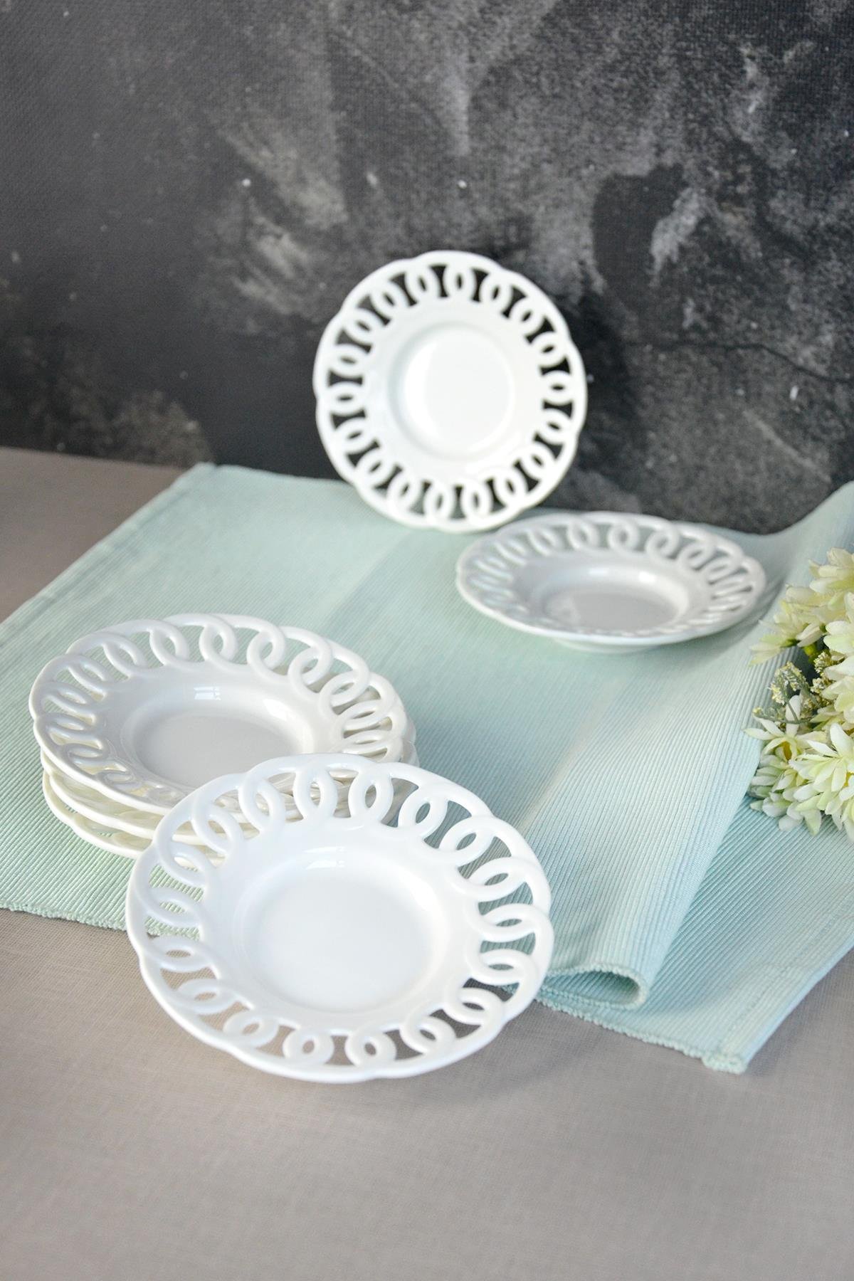 PAÇİ-DANTEL MOTİFLİ 72'Lİ ÇAY TABAĞI