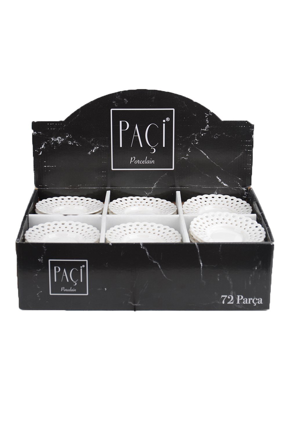 PAÇİ-DANTEL MOTİFLİ 72Lİ ÇAY TABAĞI