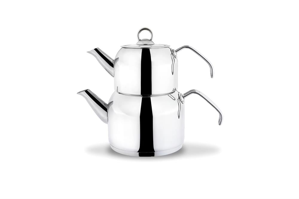 PAÇİ-DELUX MTL.KULPLU 304 ÇELİK ÇAYDANLIK