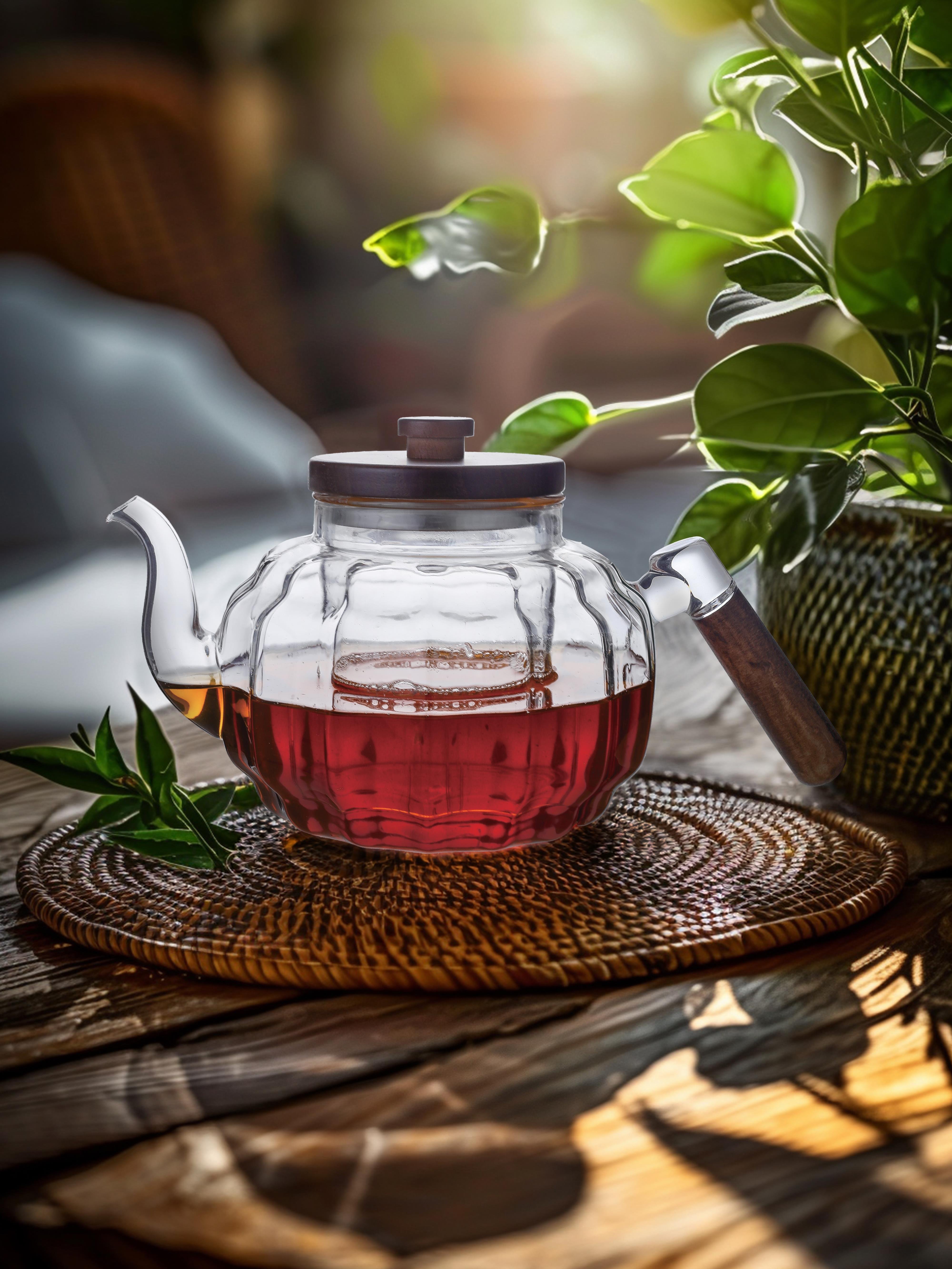 PAÇİ-ELLİE 1000 ML AKASYA KAPAKLI CAM DEMLİK