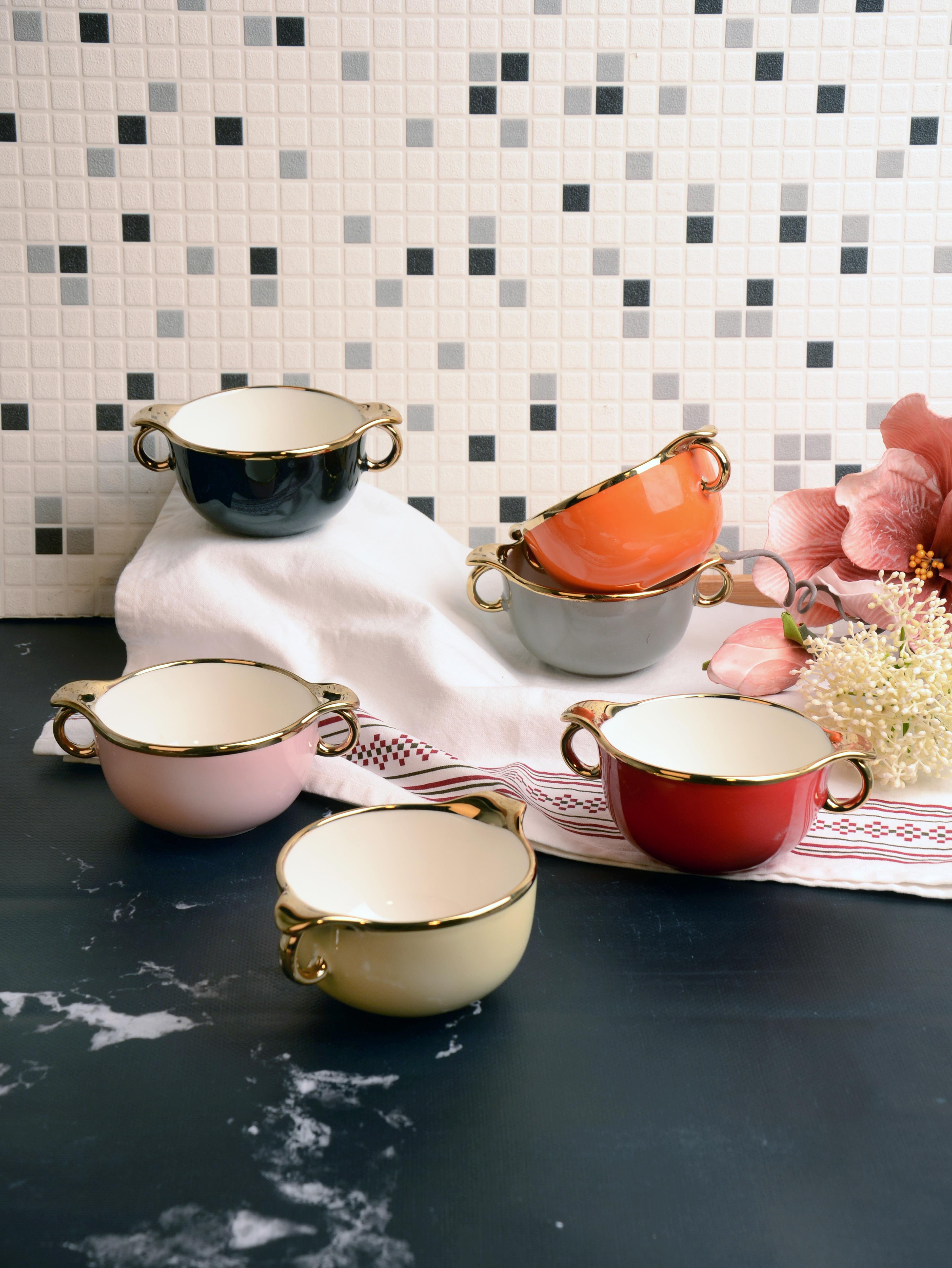 PAÇİ-ELORA RENKLİ 6'LI KASE SETİ