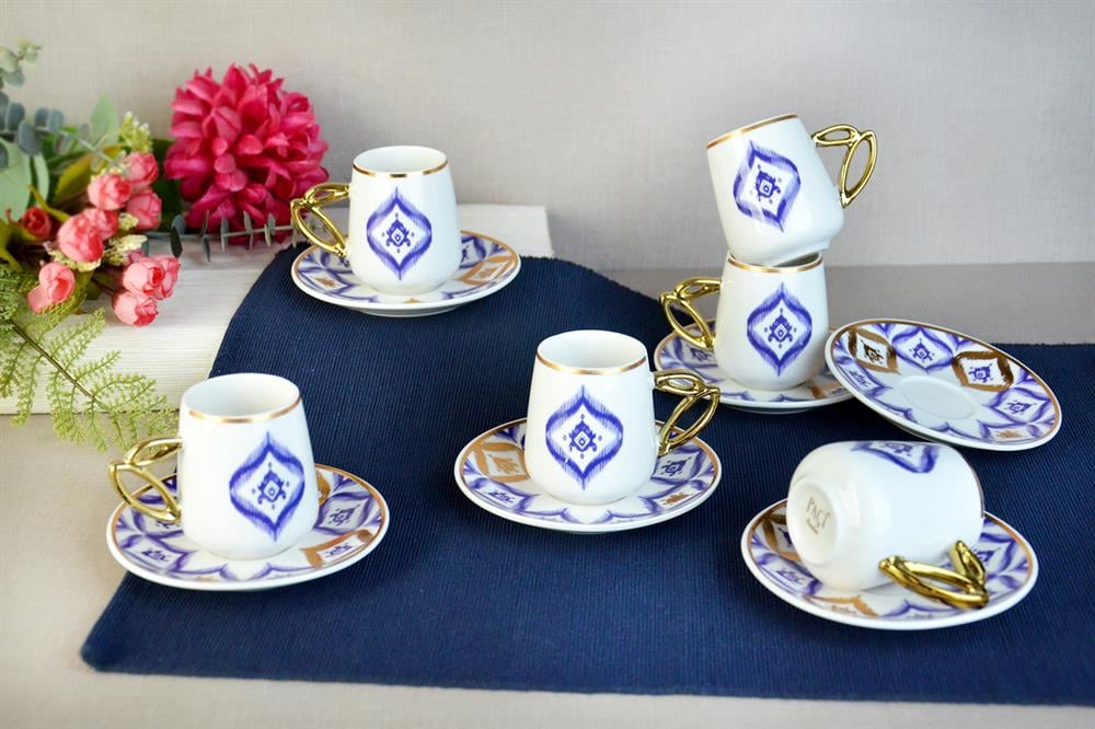 PAÇİ-ETHNIC PORSELEN 6'LI KAHVE FİNCANI