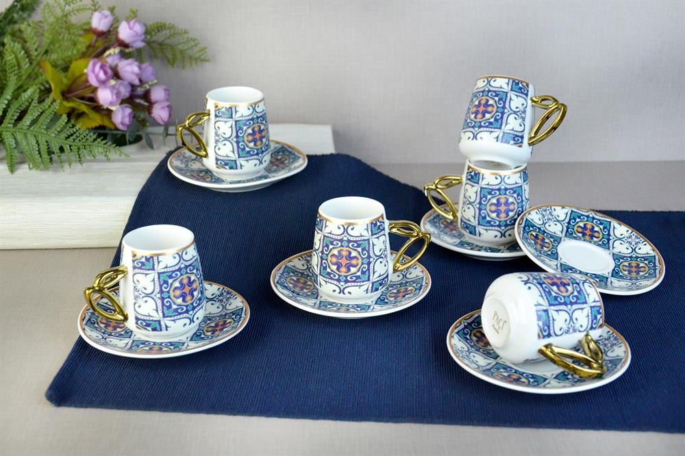 PAÇİ-ETHNIC PORSELEN 6'LI KAHVE FİNCANI