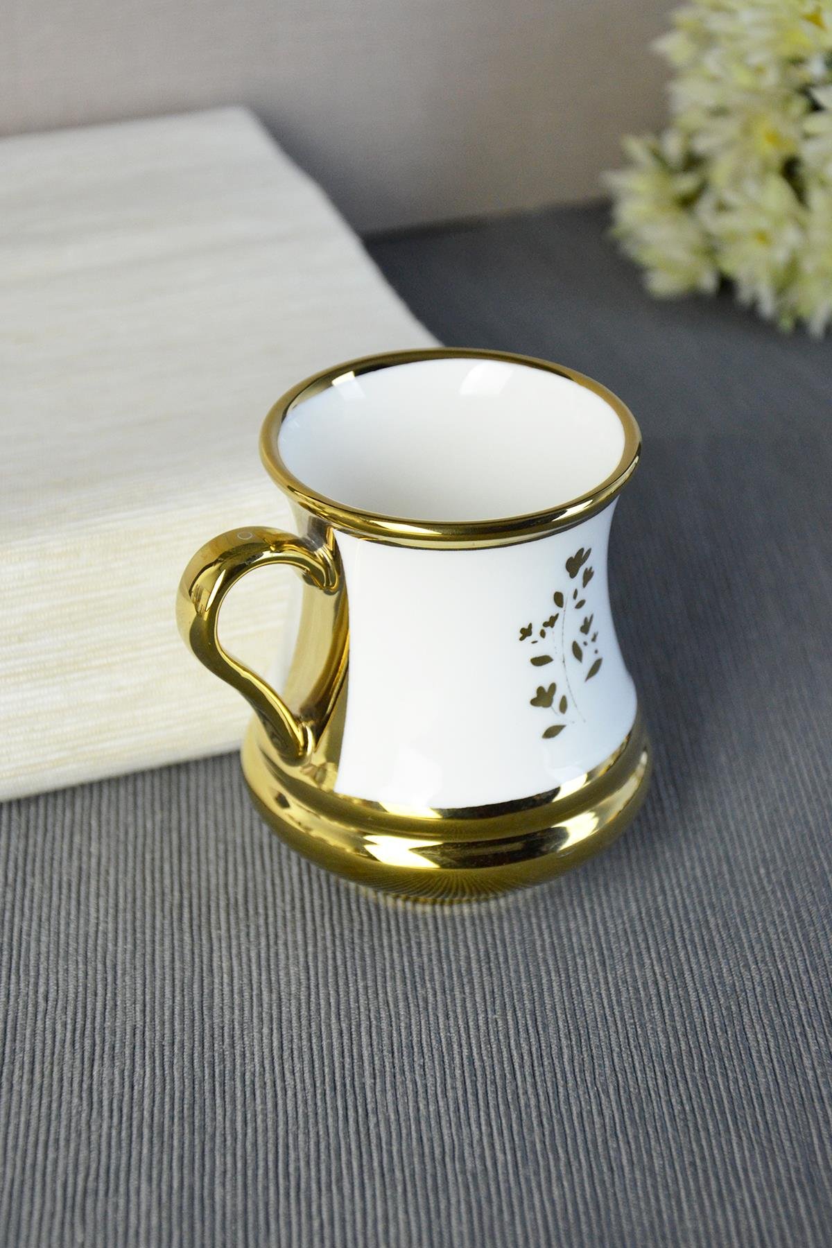 PAÇİ-FİORE PORSELEN YALDIZLI KUPA