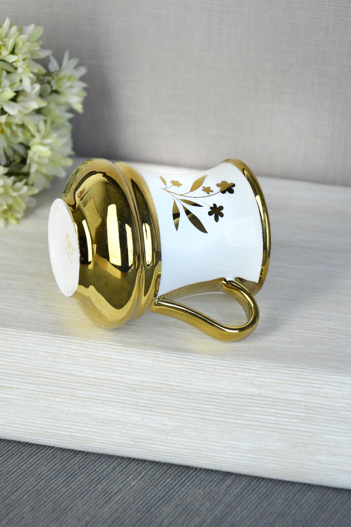 PAÇİ-FİORE PORSELEN YALDIZLI KUPA