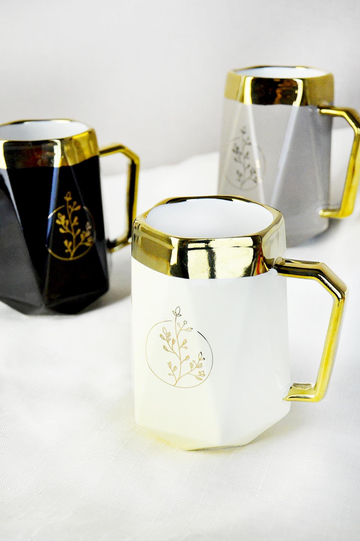 PAÇİ-LARA YALDIZLI RENKLİ PORSELEN KUPA