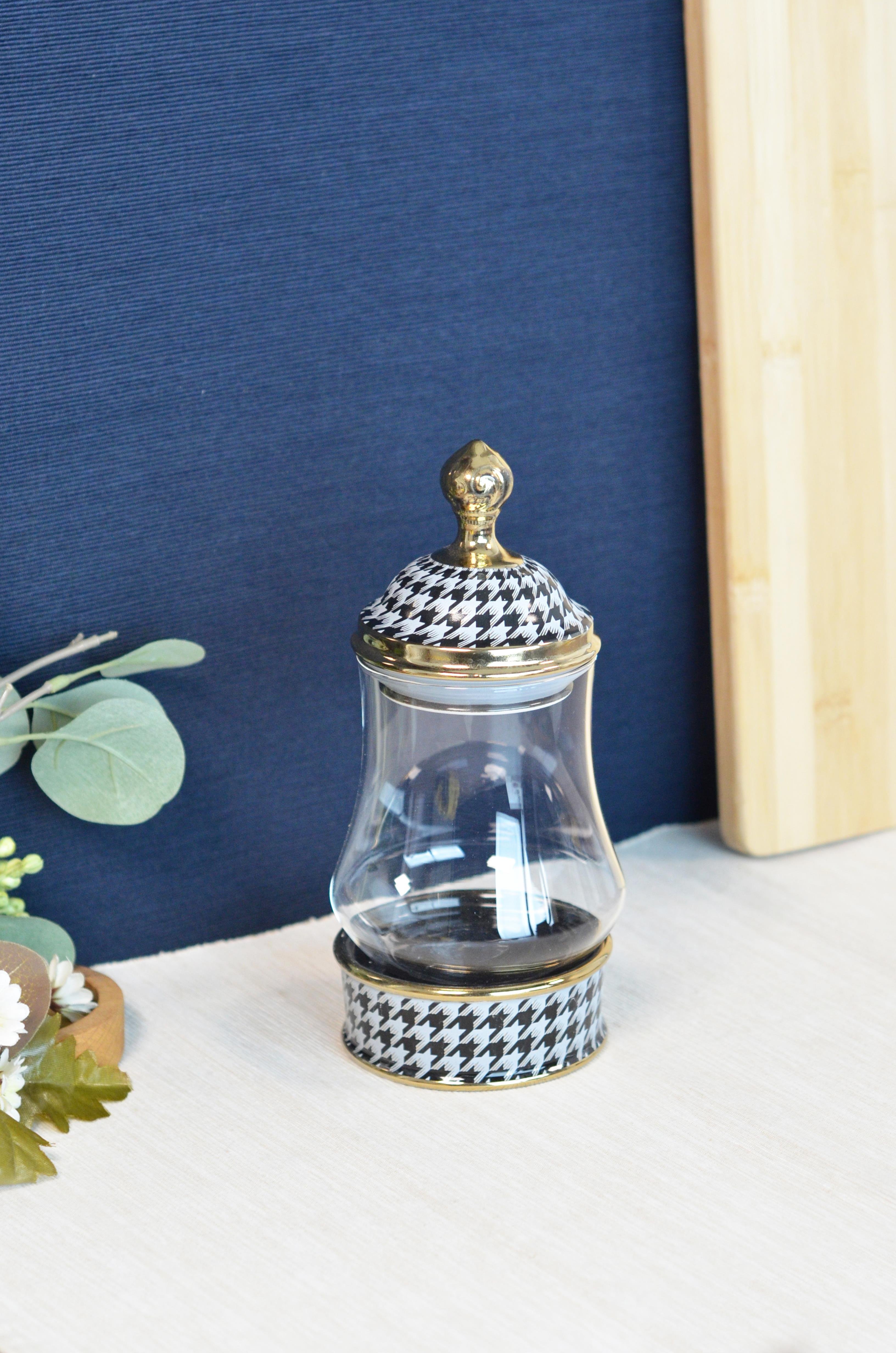 PAÇİ-LEO PORSELEN & CAM TEPELİ KAZAYAĞI KÜÇÜK KAVANOZ