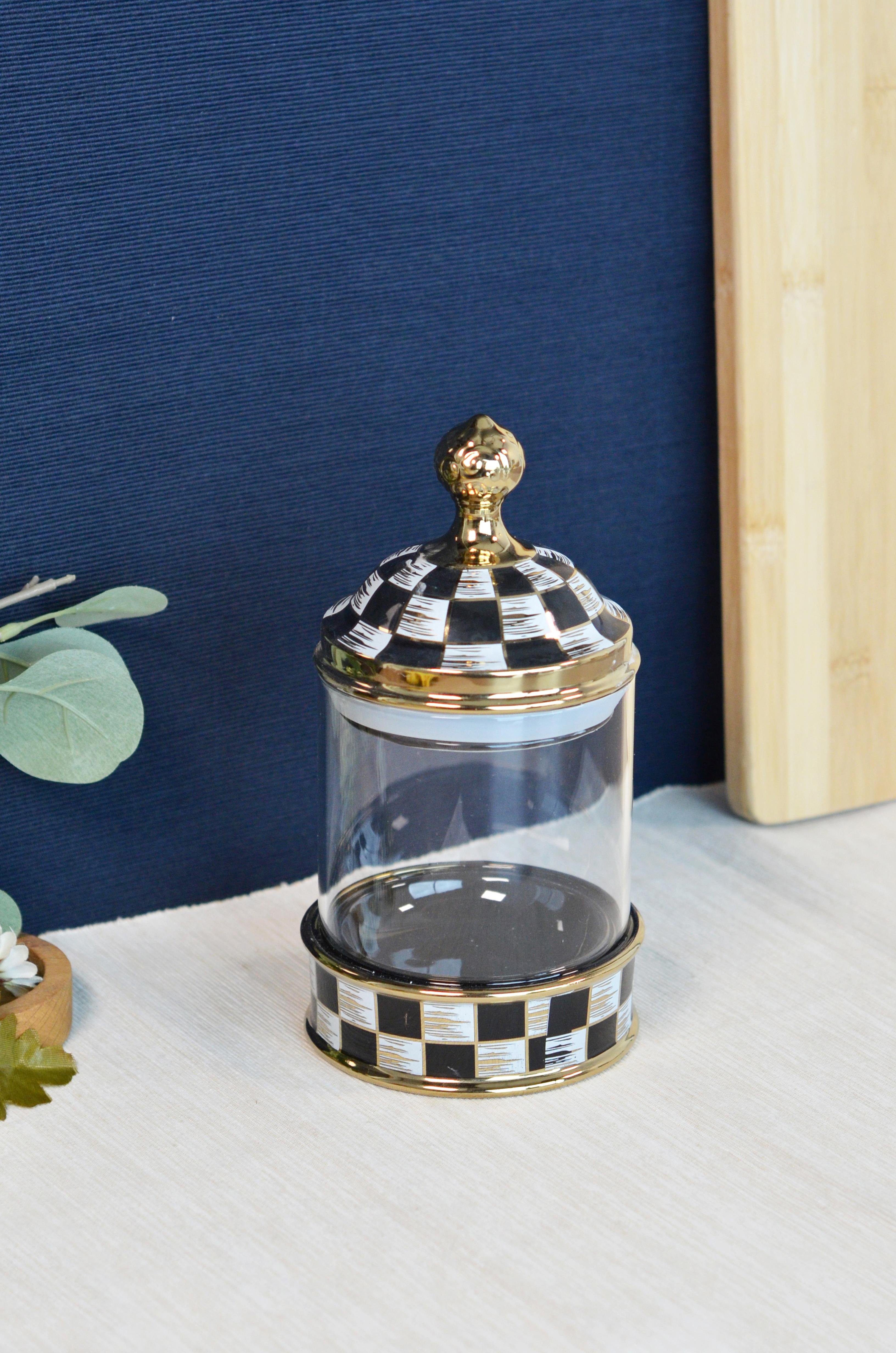 PAÇİ-LEO PORSELEN & CAM TEPELİ PARLAK DAMA KÜÇÜK KAVANOZ