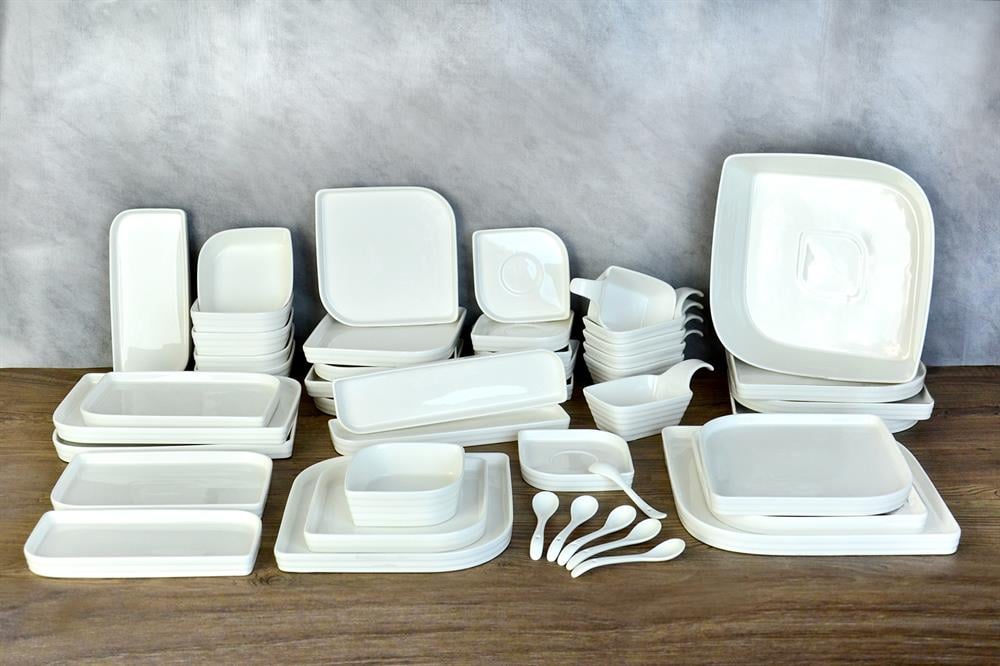 PAÇİ-LİLİAN BEYAZ 46 PARÇA KAHVALTI SETİ