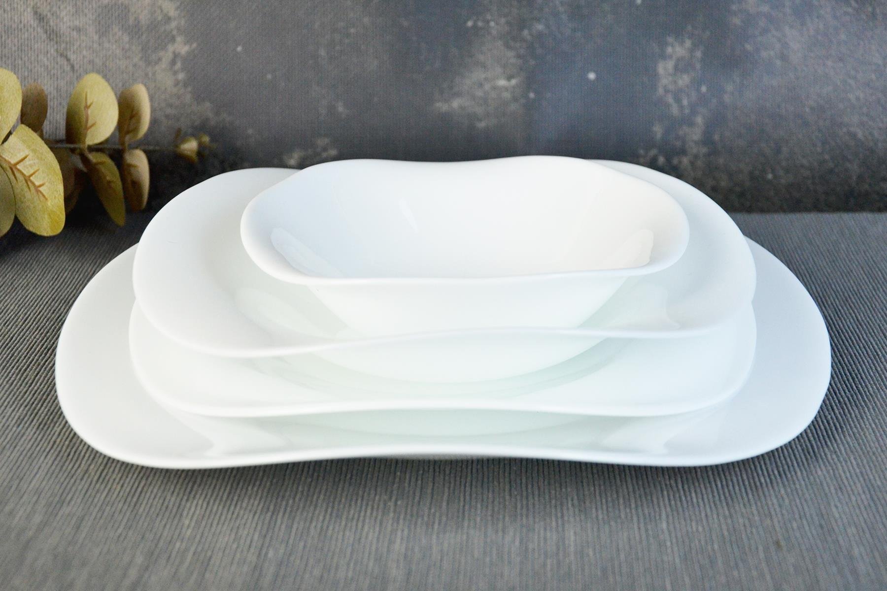 PAÇİ-LUMİERE OPAL 24 PARÇA DALGALI YEMEK TAKIMI