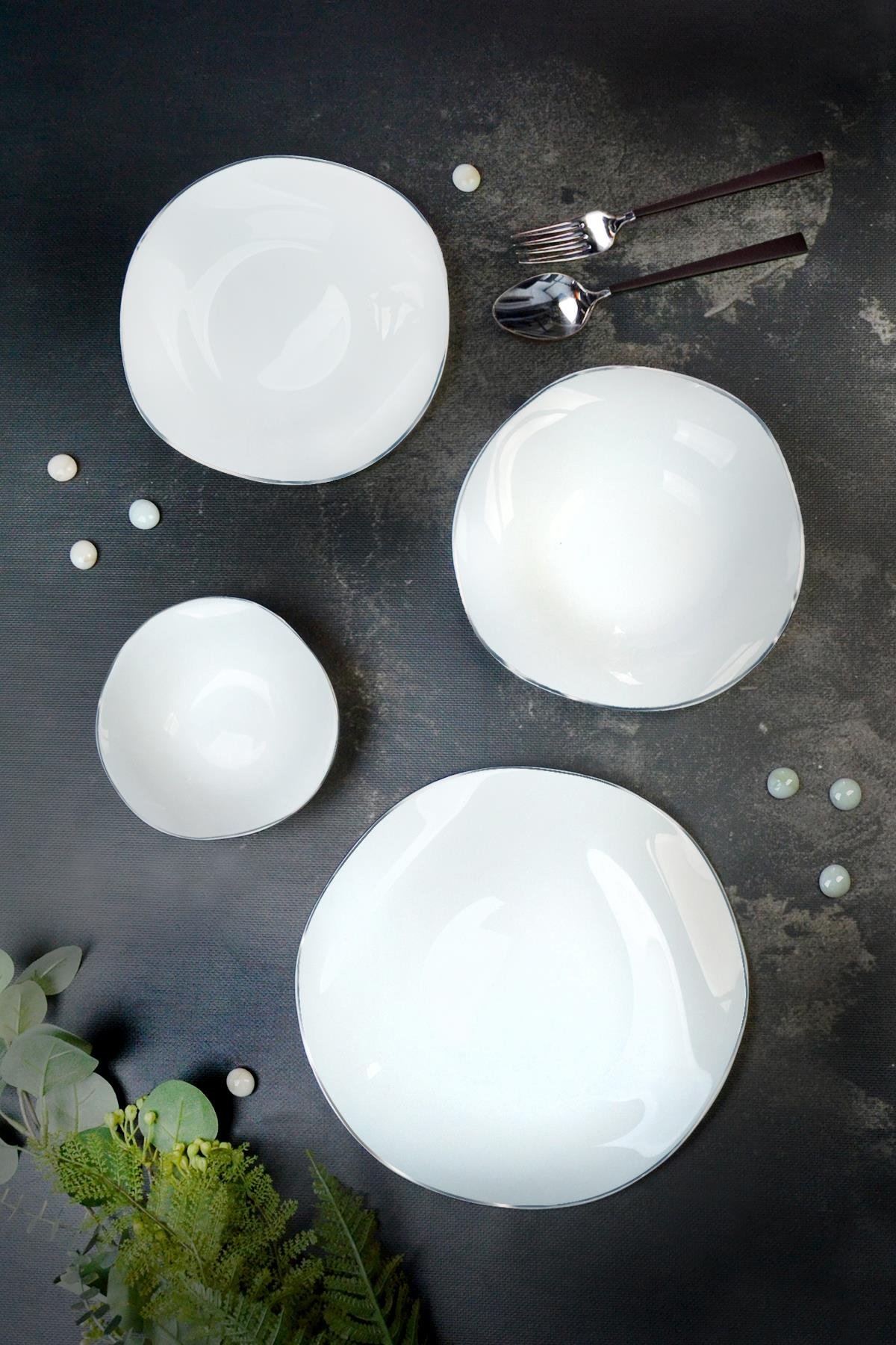 PAÇİ-LUMİERE SİLVER OPAL 24 PARÇA YEMEK TAKIMI