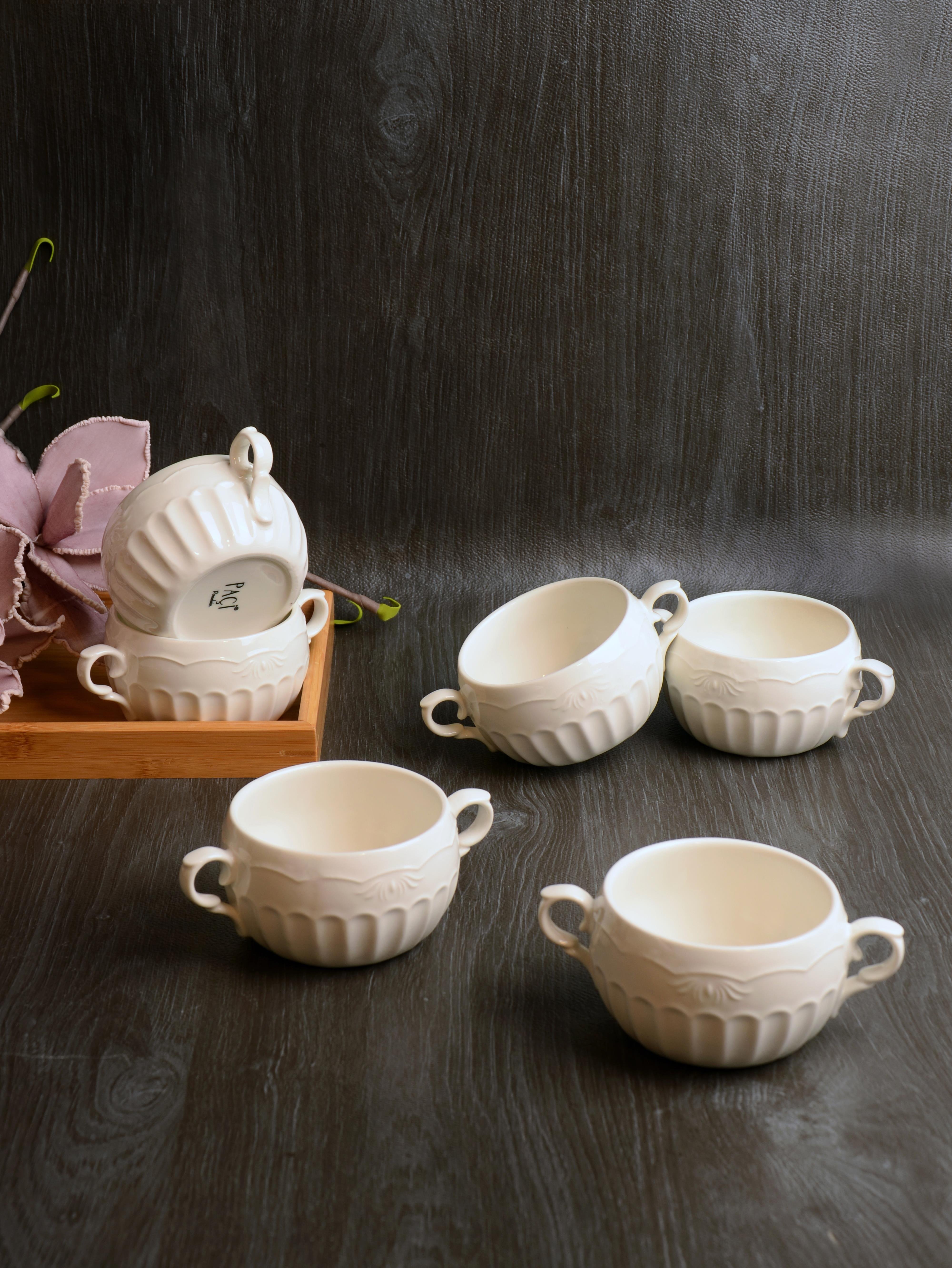 PAÇİ-MADİSON BEYAZ 6'LI KASE SETİ