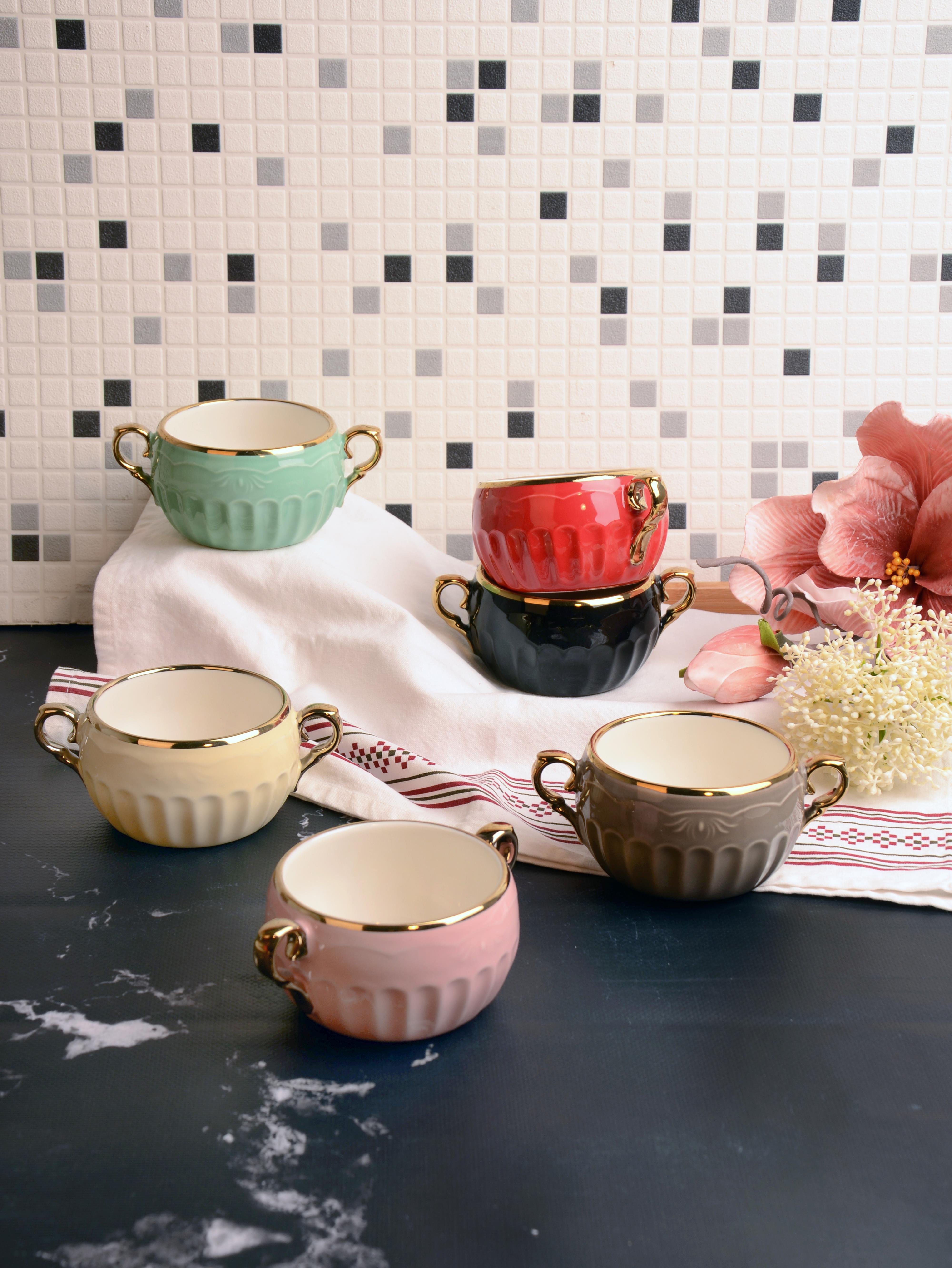 PAÇİ-MADİSON RENKLİ 6'LI KASE SETİ