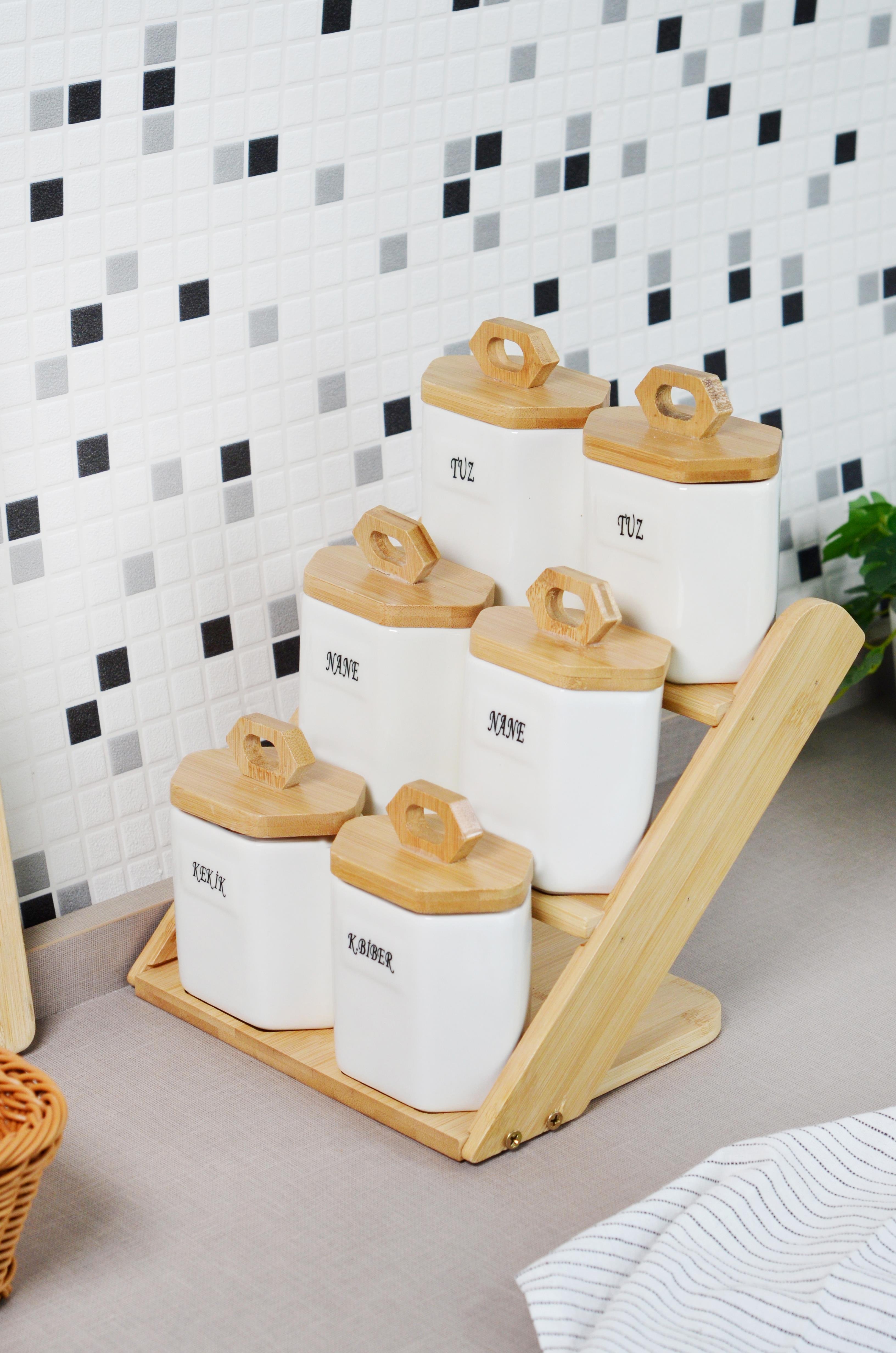 PAÇİ-MONA 6'LI STANDLI BAHARATLIK SETİ