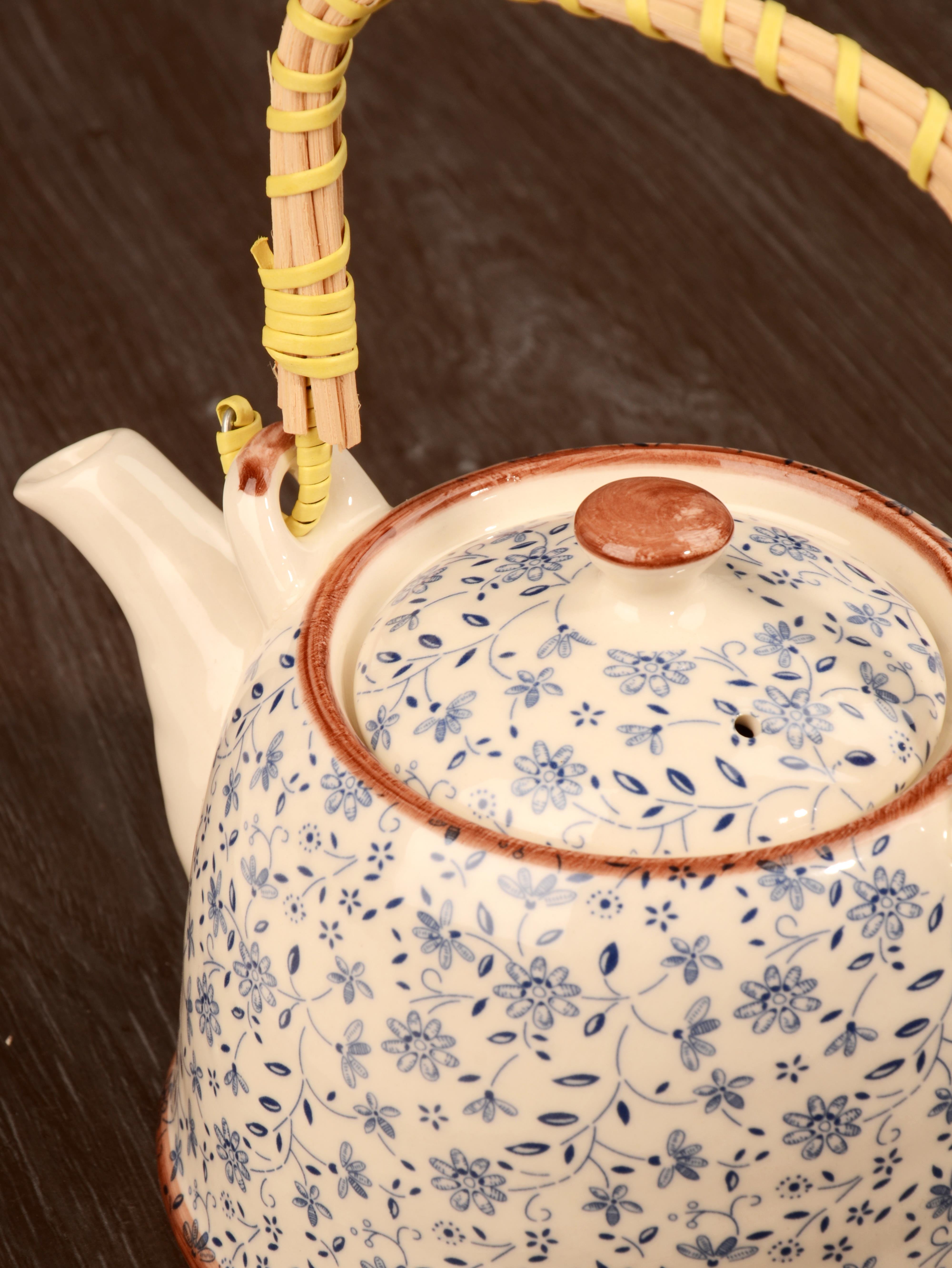 PAÇİ-MULAN 800 ML. BAMBU KULPLU ÇİNİ DESEN DEMLİK