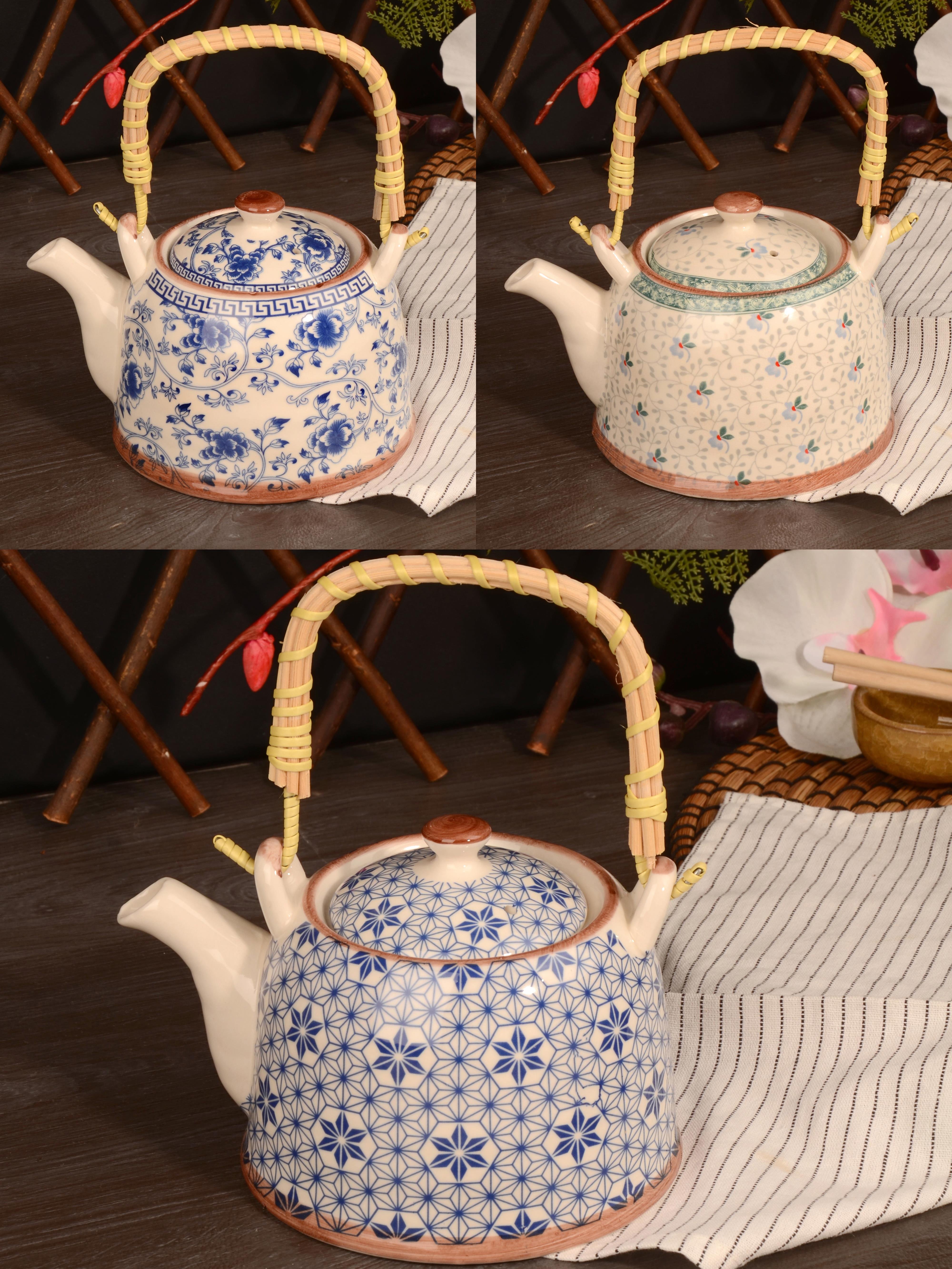 PAÇİ-MULAN 800 ML. BAMBU KULPLU ÇİNİ DESEN DEMLİK