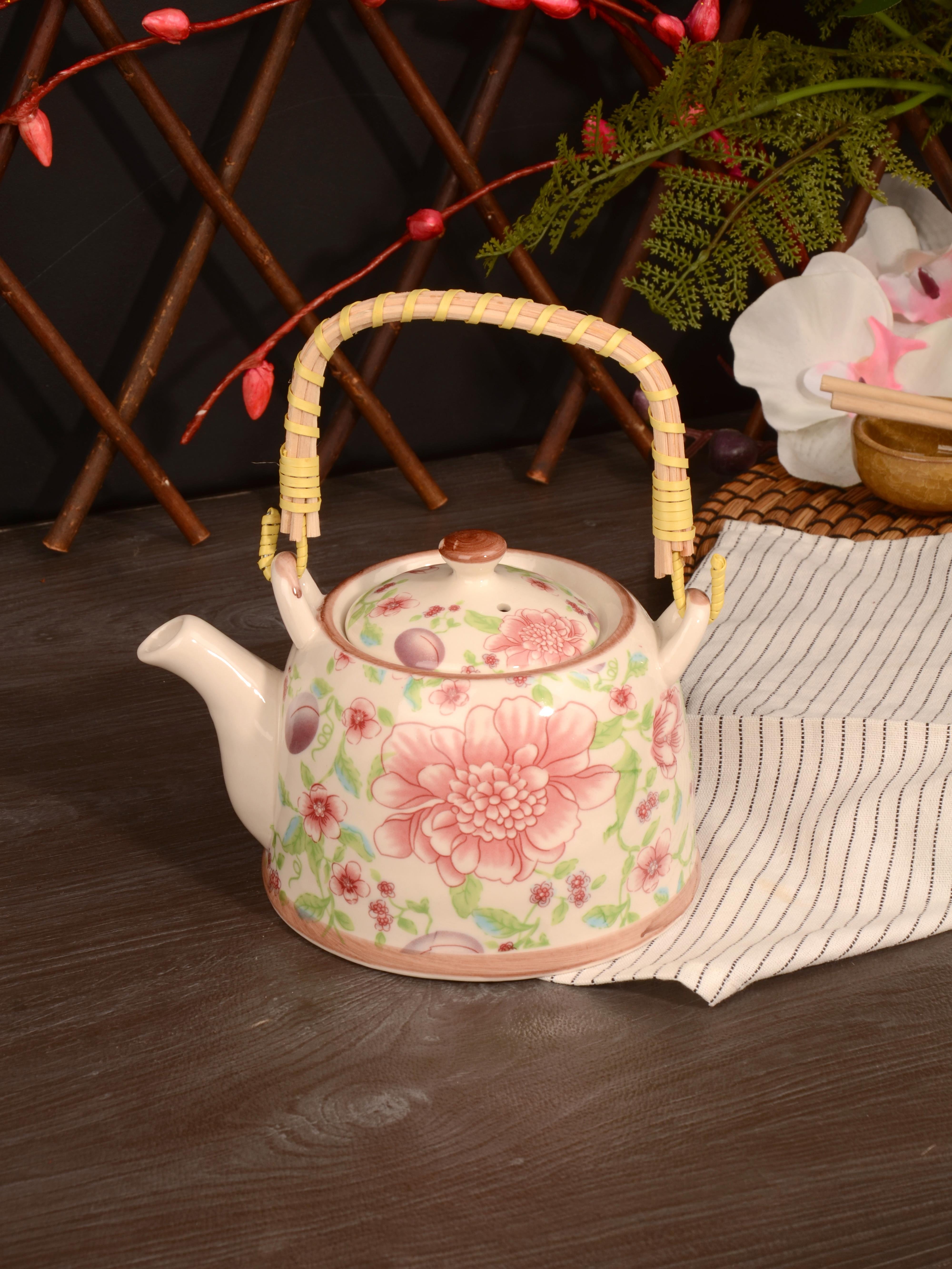 PAÇİ-MULAN 800 ML. BAMBU KULPLU ÇİNİ DESEN DEMLİK