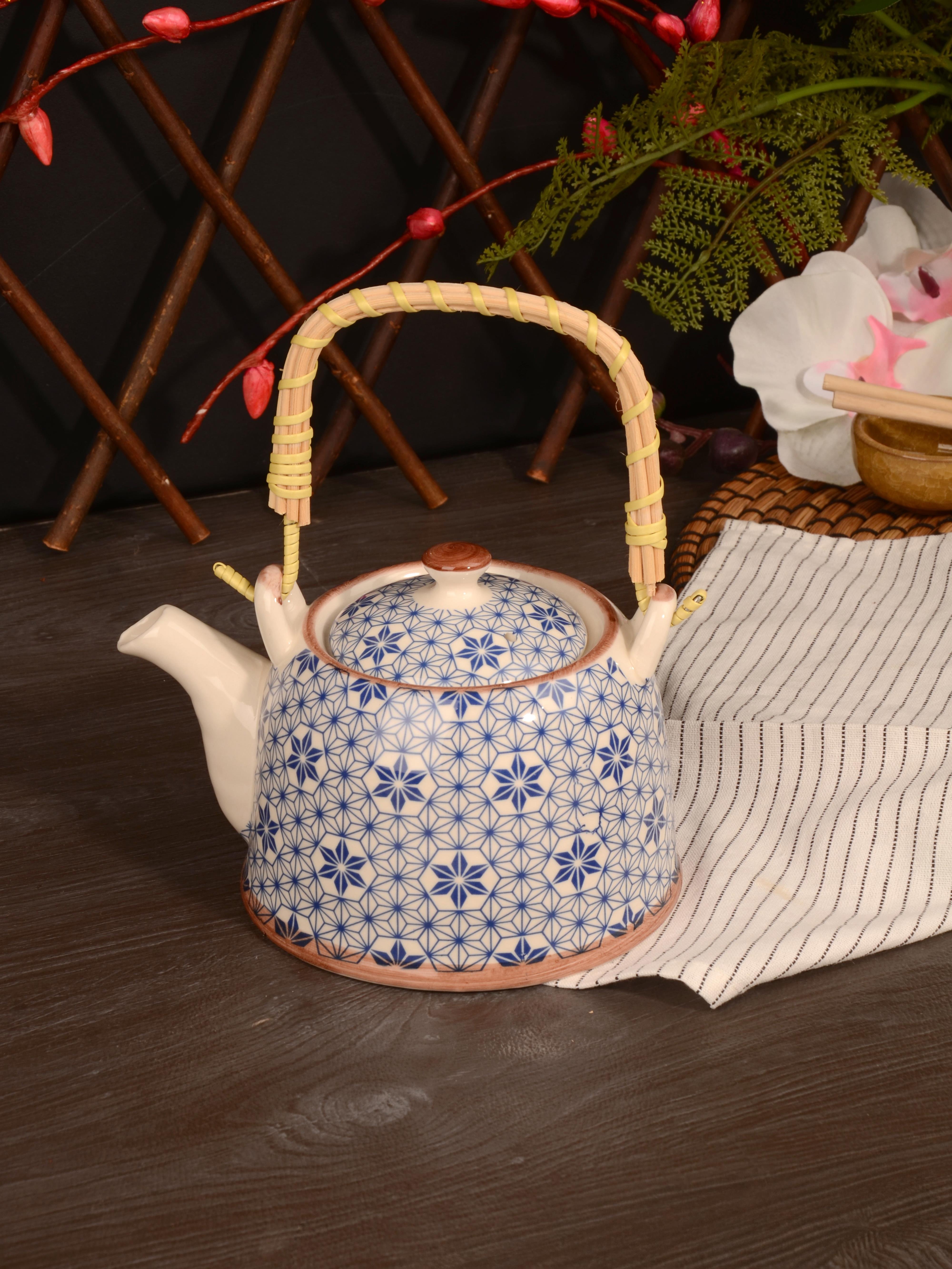 PAÇİ-MULAN 800 ML. BAMBU KULPLU ÇİNİ DESEN DEMLİK