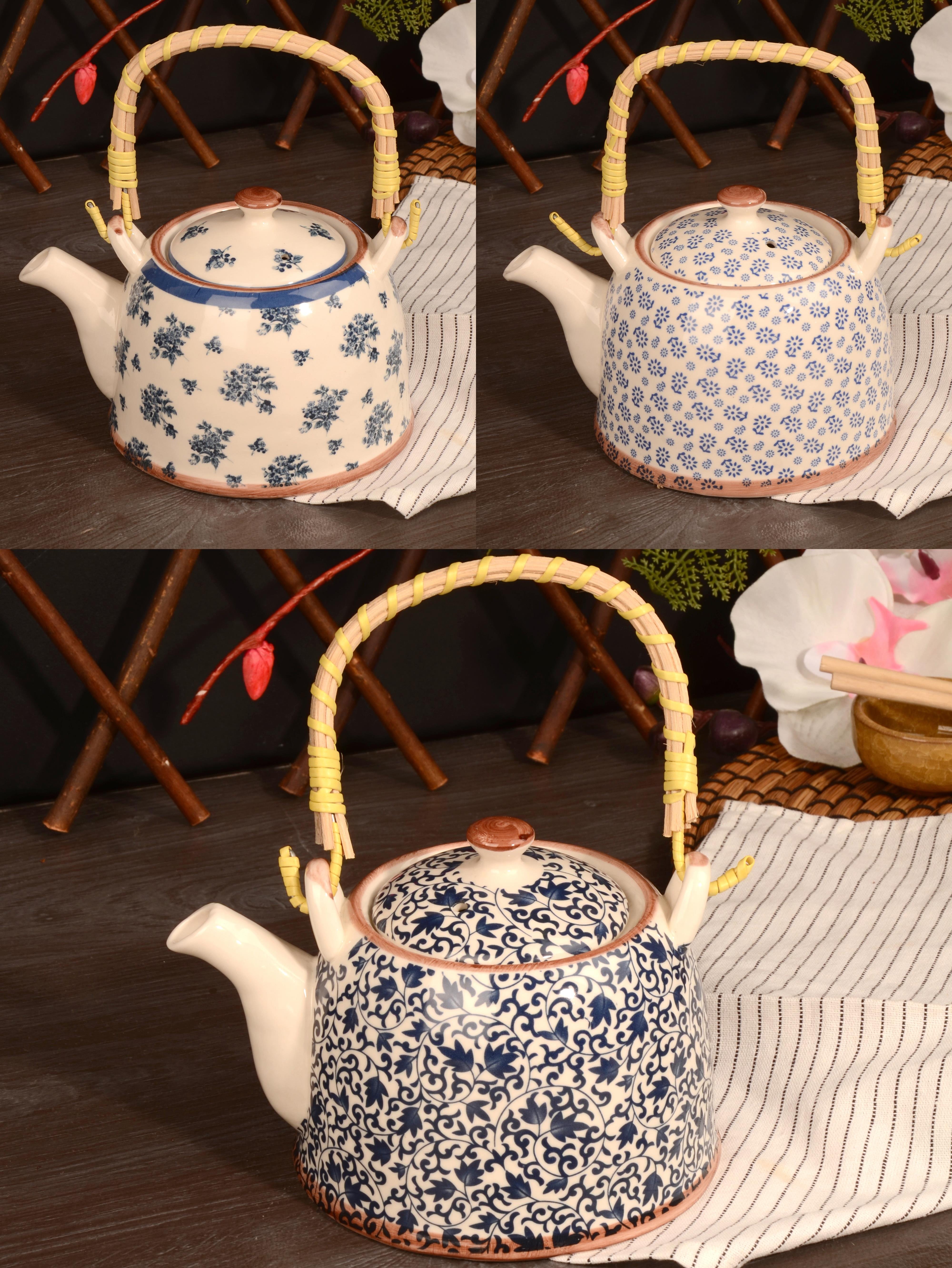 PAÇİ-MULAN 800 ML. BAMBU KULPLU ÇİNİ DESEN DEMLİK