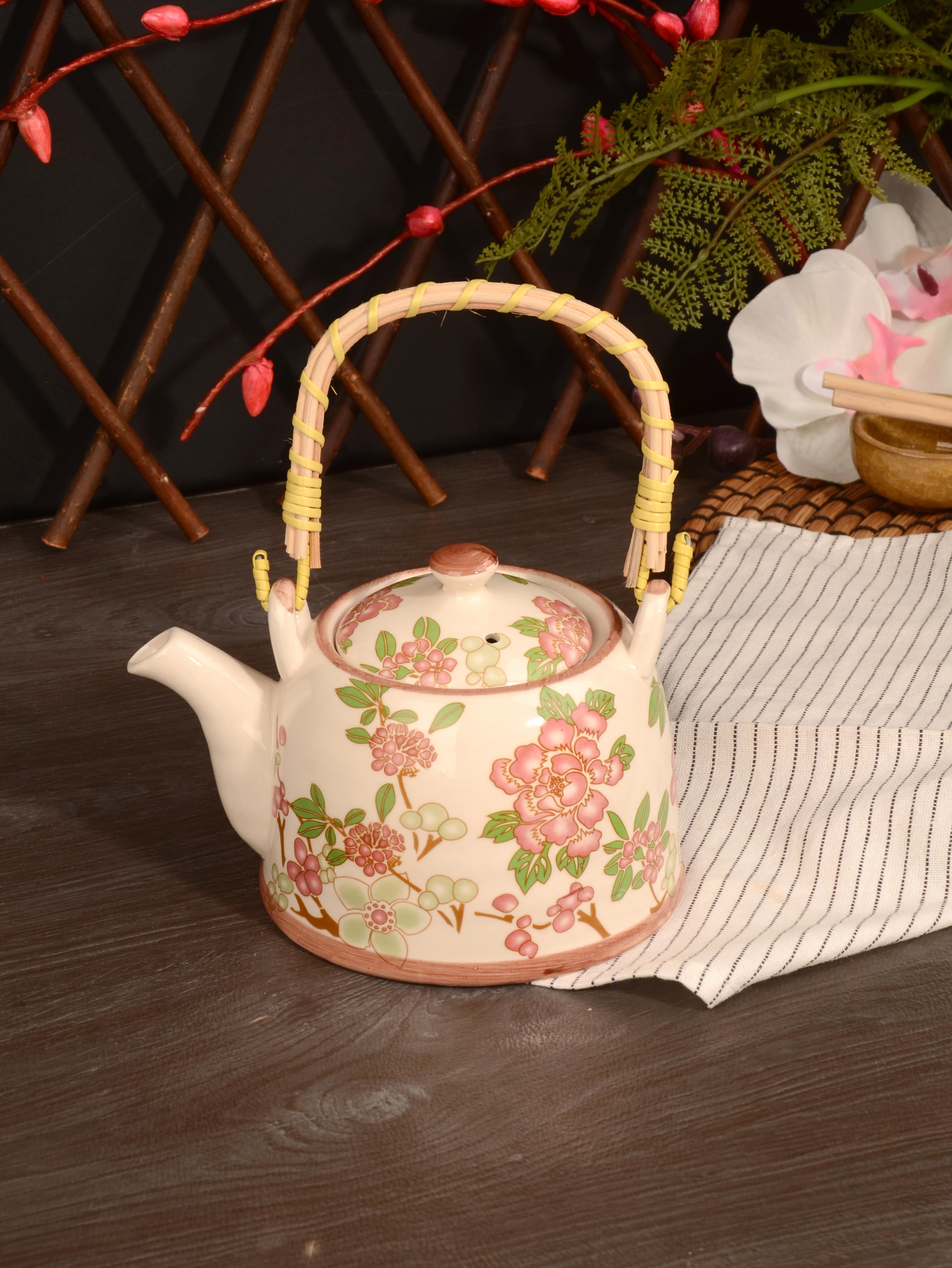 PAÇİ-MULAN 800 ML. BAMBU KULPLU ÇİNİ DESEN DEMLİK