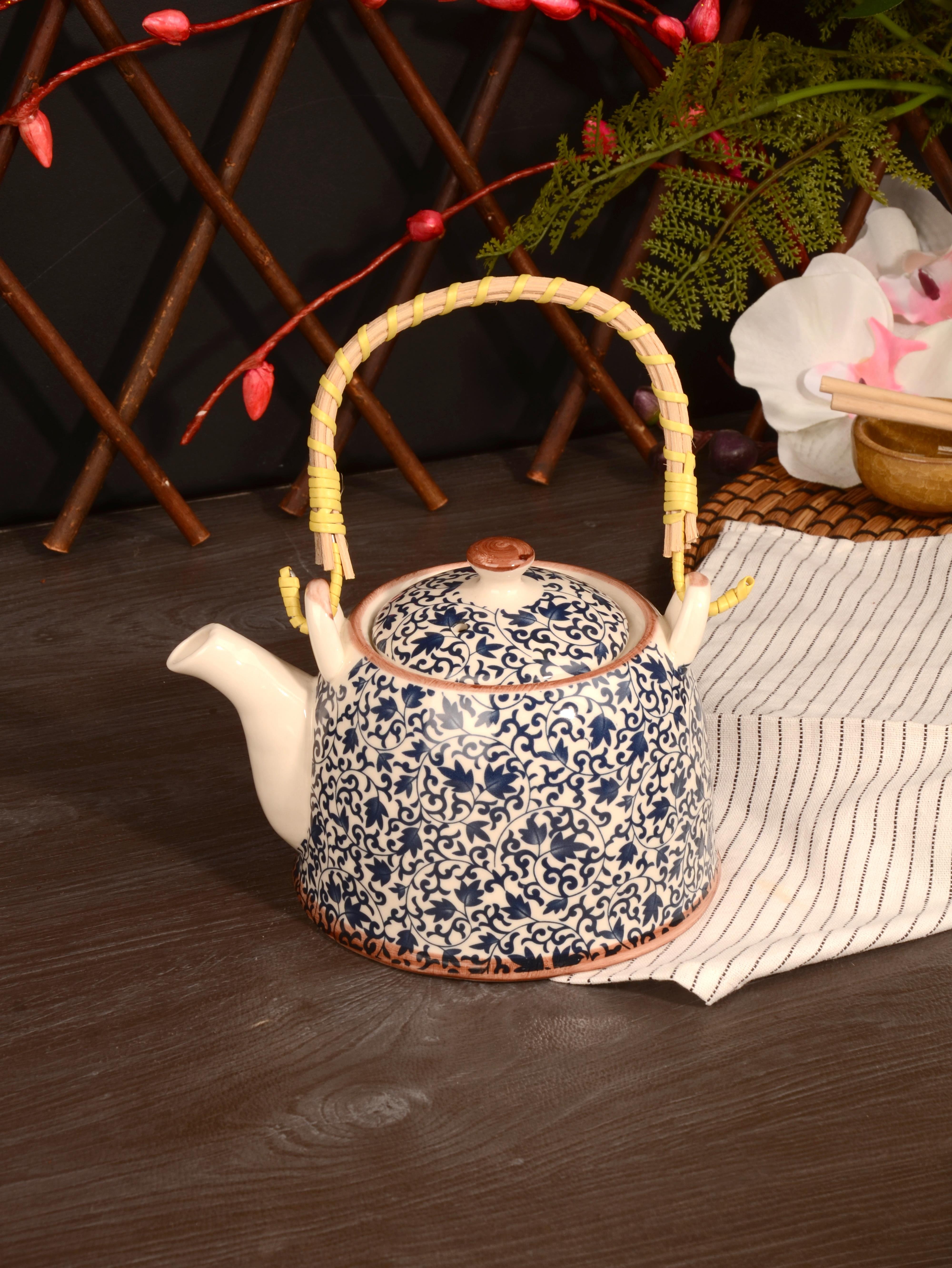 PAÇİ-MULAN 800 ML. BAMBU KULPLU ÇİNİ DESEN DEMLİK