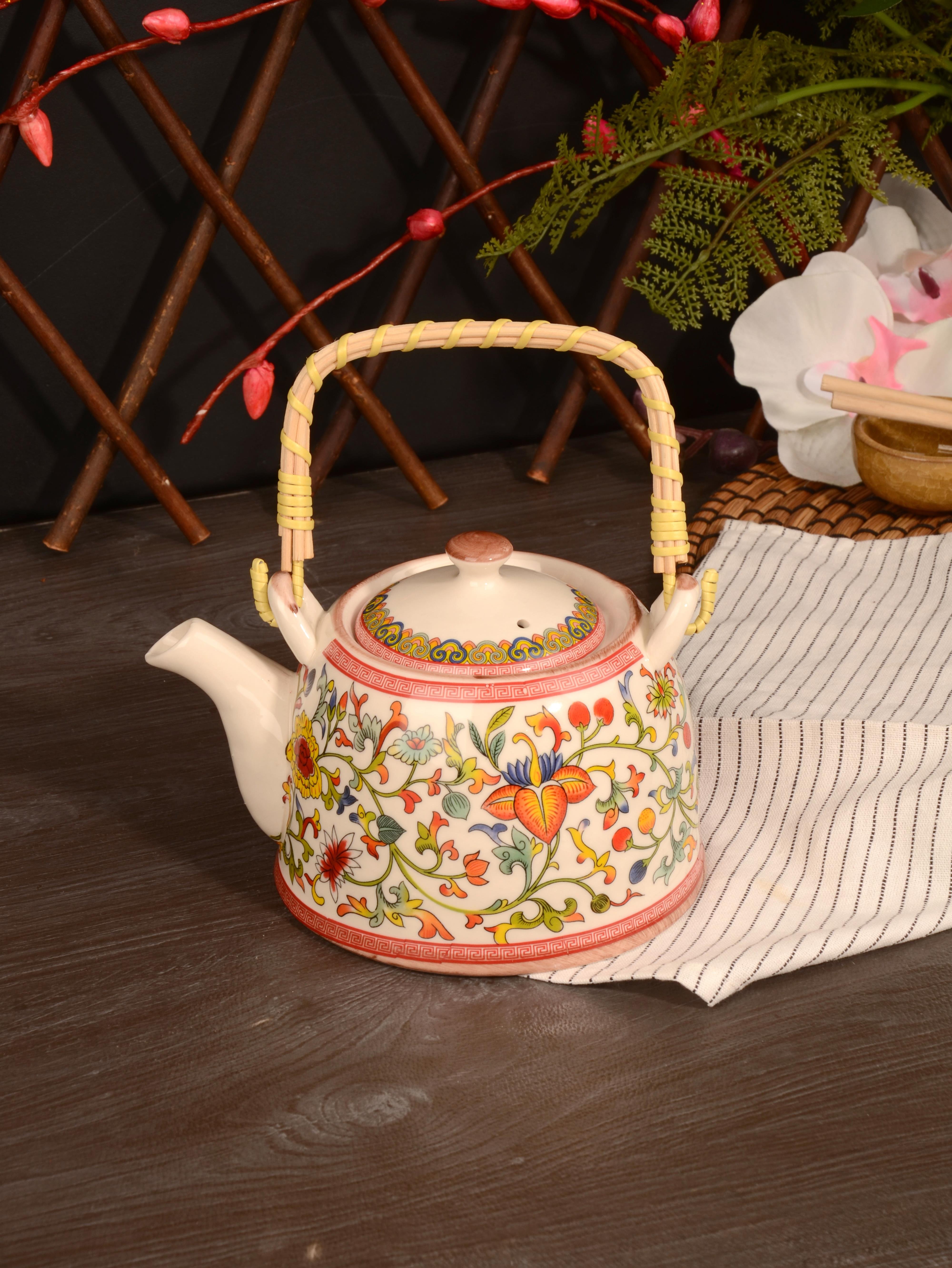 PAÇİ-MULAN 800 ML. BAMBU KULPLU ÇİNİ DESEN DEMLİK