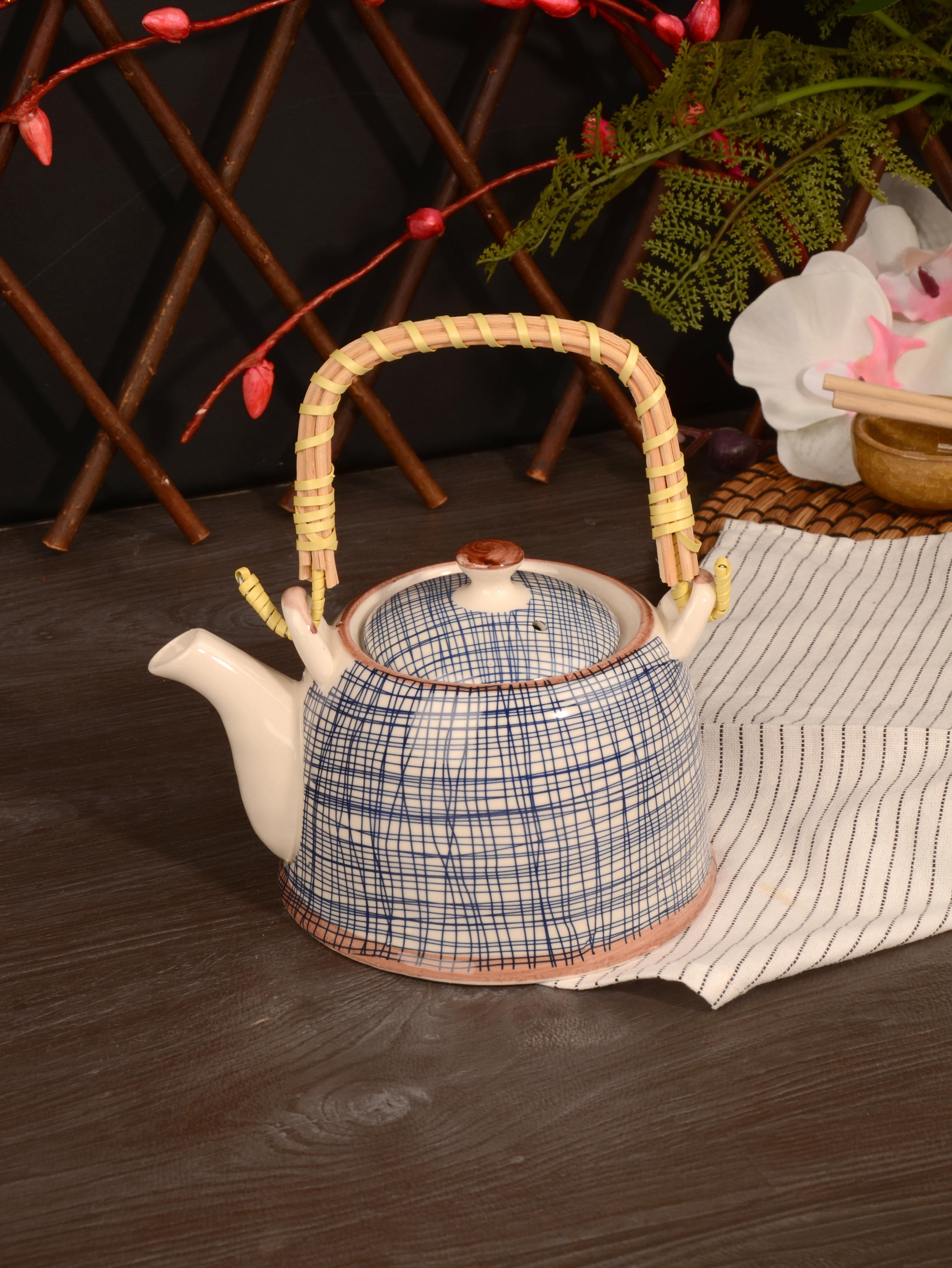 PAÇİ-MULAN 800 ML. BAMBU KULPLU ÇİNİ DESEN DEMLİK