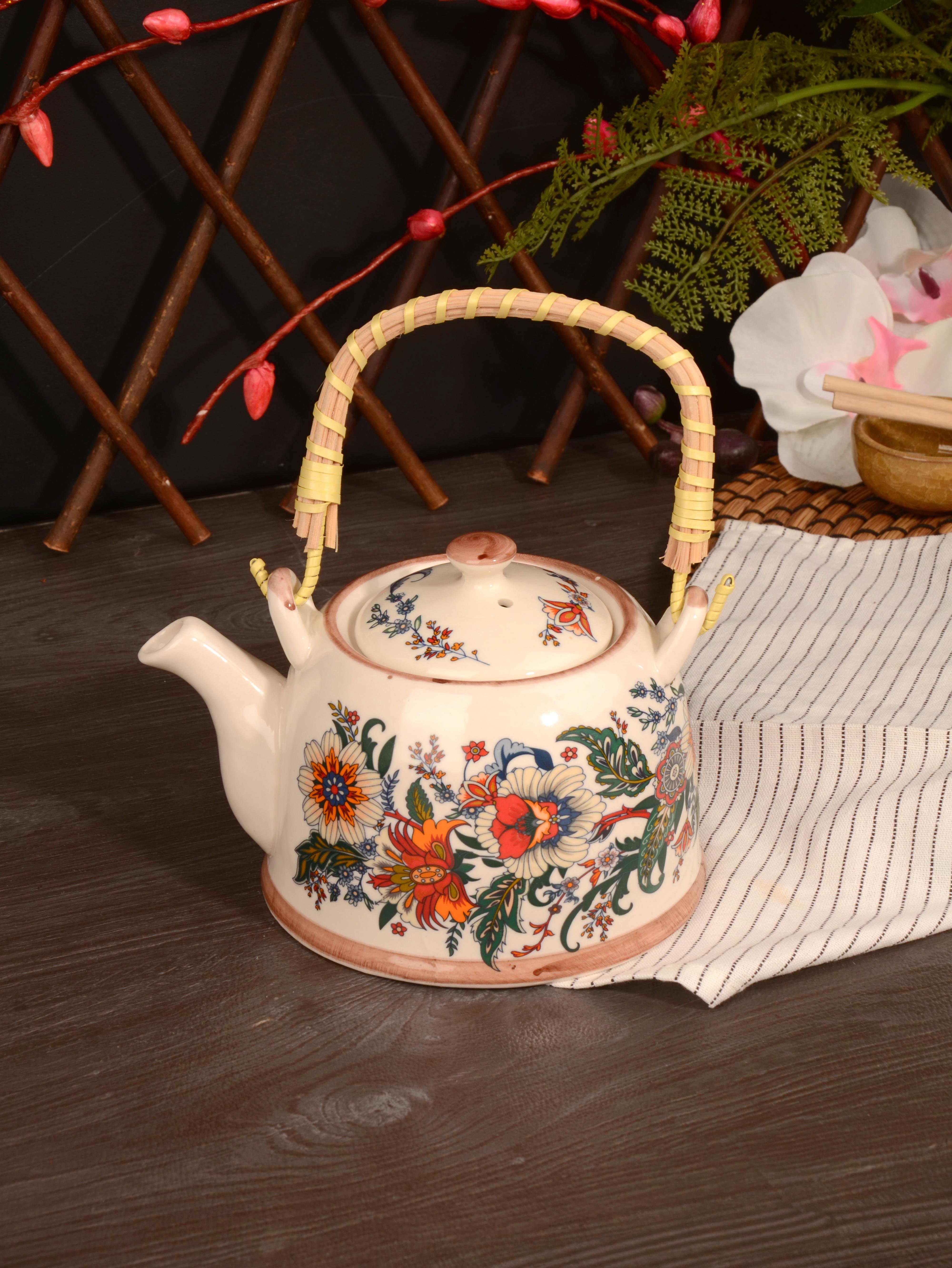 PAÇİ-MULAN 800 ML. BAMBU KULPLU ÇİNİ DESEN DEMLİK