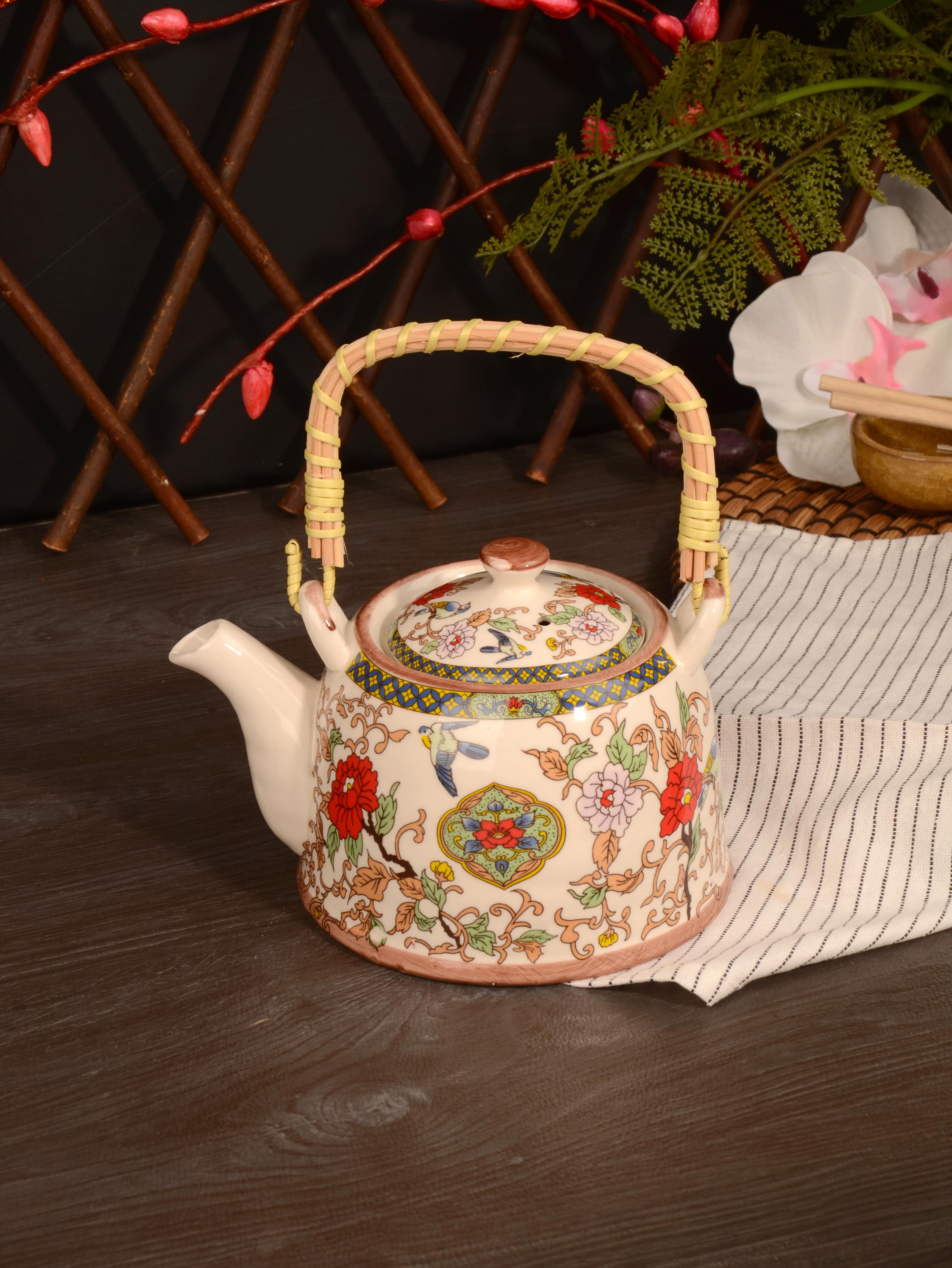 PAÇİ-MULAN 800 ML. BAMBU KULPLU ÇİNİ DESEN DEMLİK