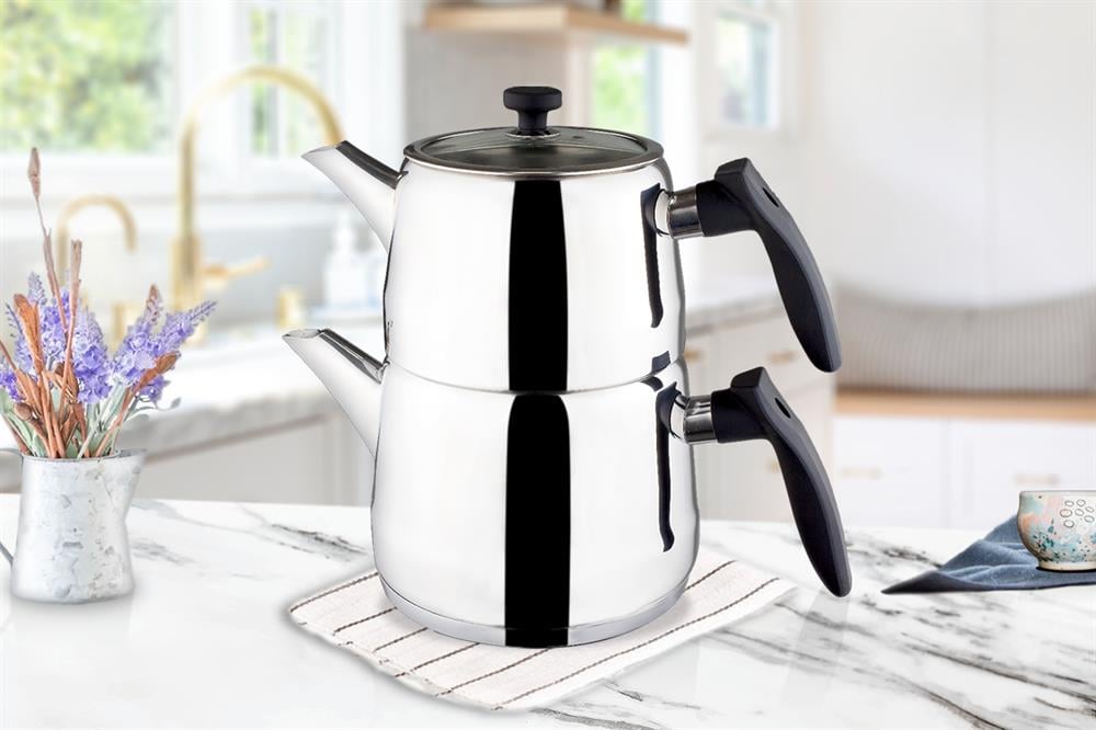 PAÇİ-PENGUEN BKLT.KULPLU 304 ÇELİK ÇAYDANLIK