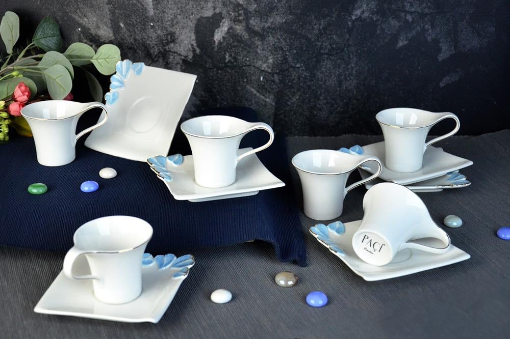 PAÇİ-RENKLİ FİGÜRLÜ KAHVE FİNCANI