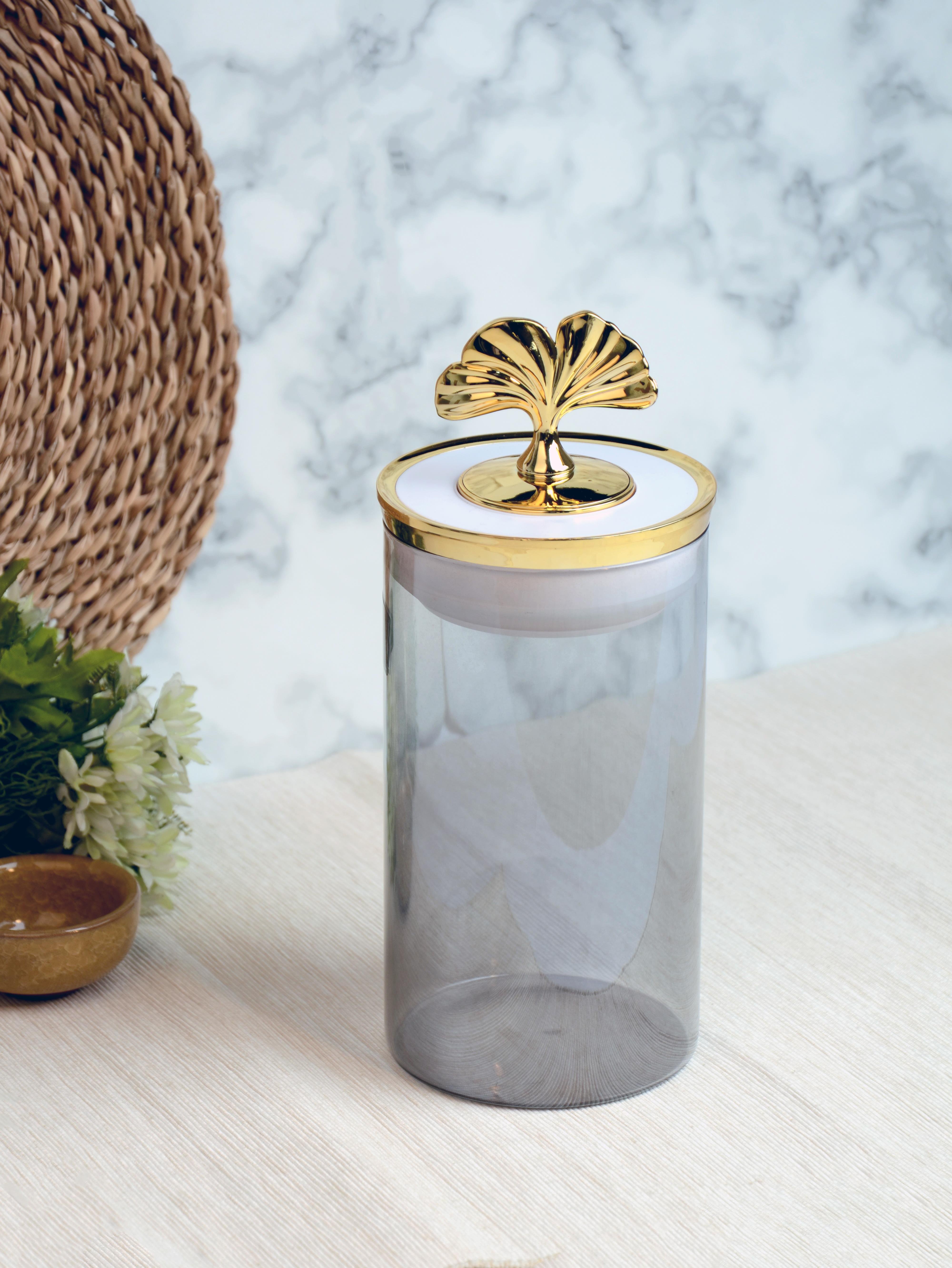 PAÇİ-SİYAH LÜSTERLİ BEYAZ KAPAKLI 1000 ML CAM KAVANOZ