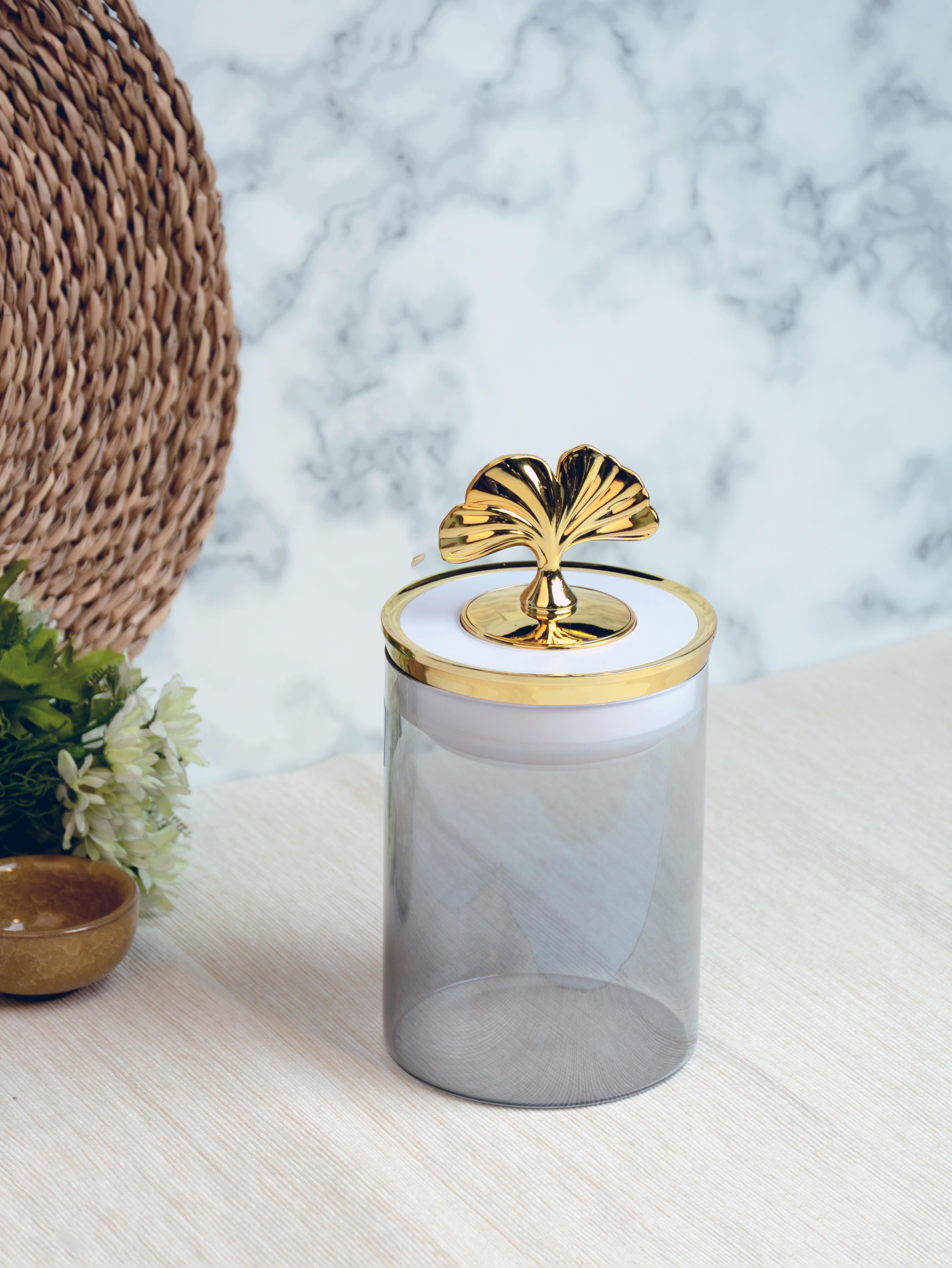 PAÇİ-SİYAH LÜSTERLİ BEYAZ KAPAKLI 700 ML CAM KAVANOZ