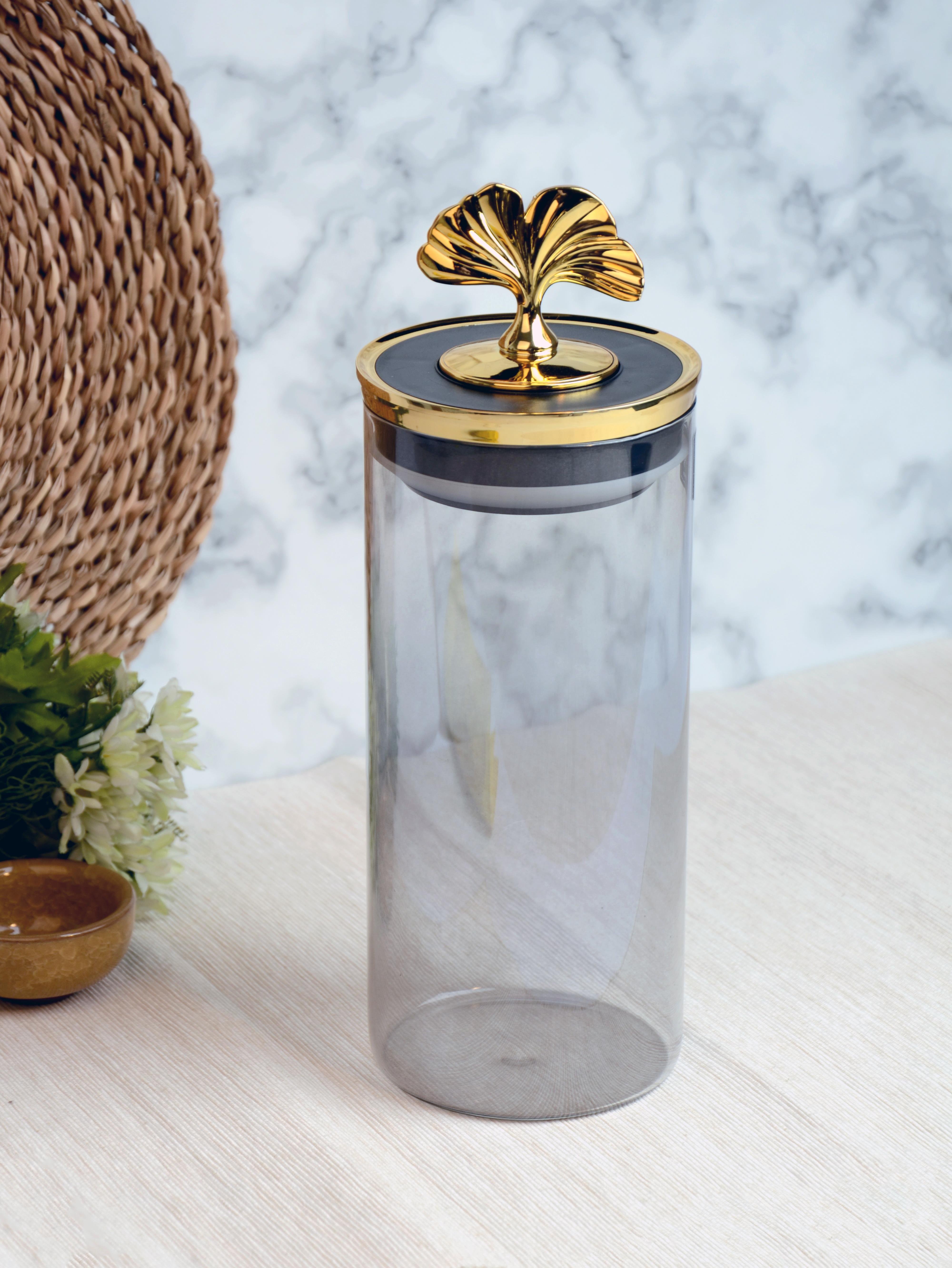 PAÇİ-SİYAH LÜSTERLİ SİYAH KAPAKLI 1200 ML CAM KAVANOZ