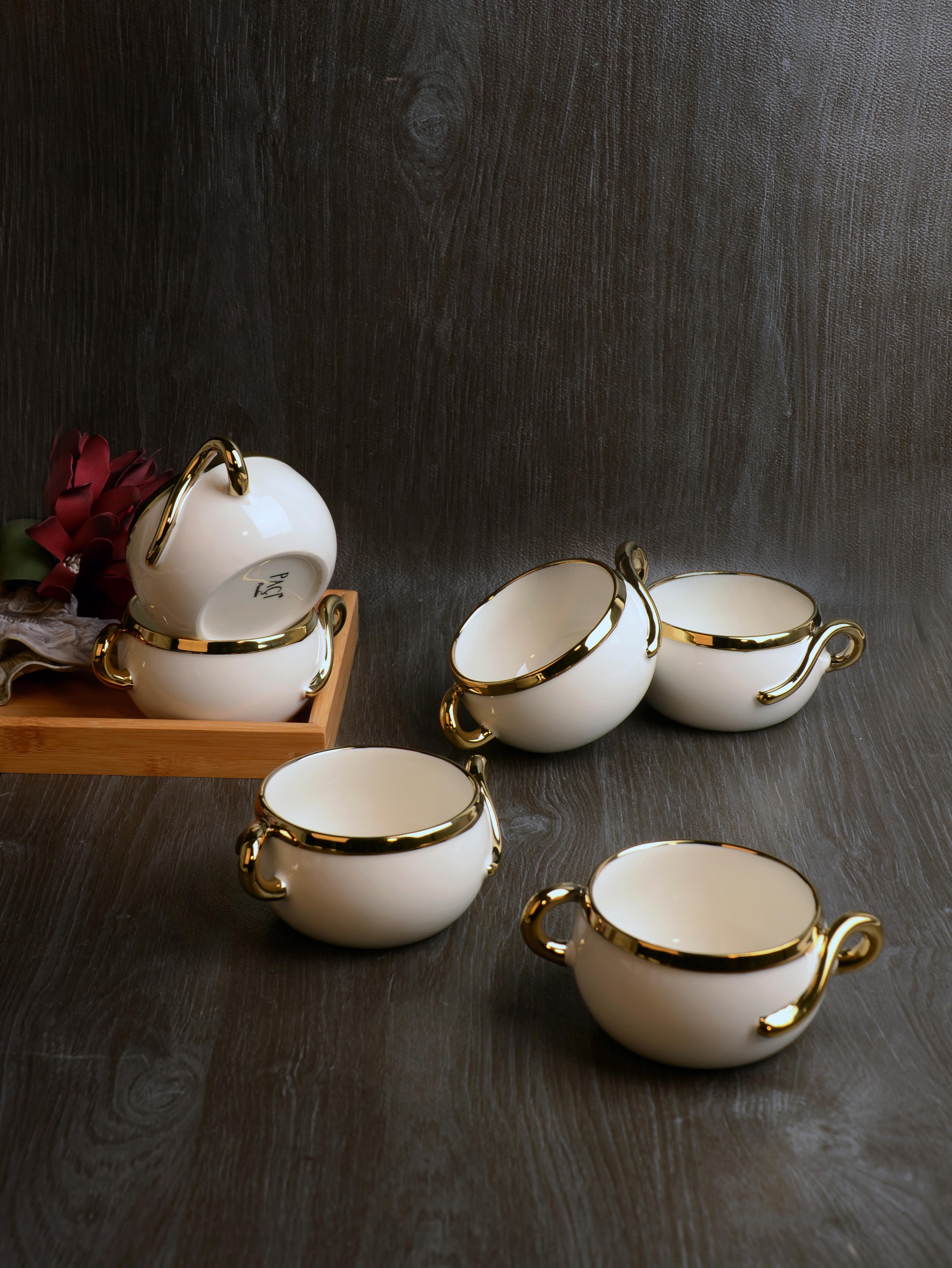 PAÇİ-SOLYA YALDIZLI 6'LI KASE SETİ