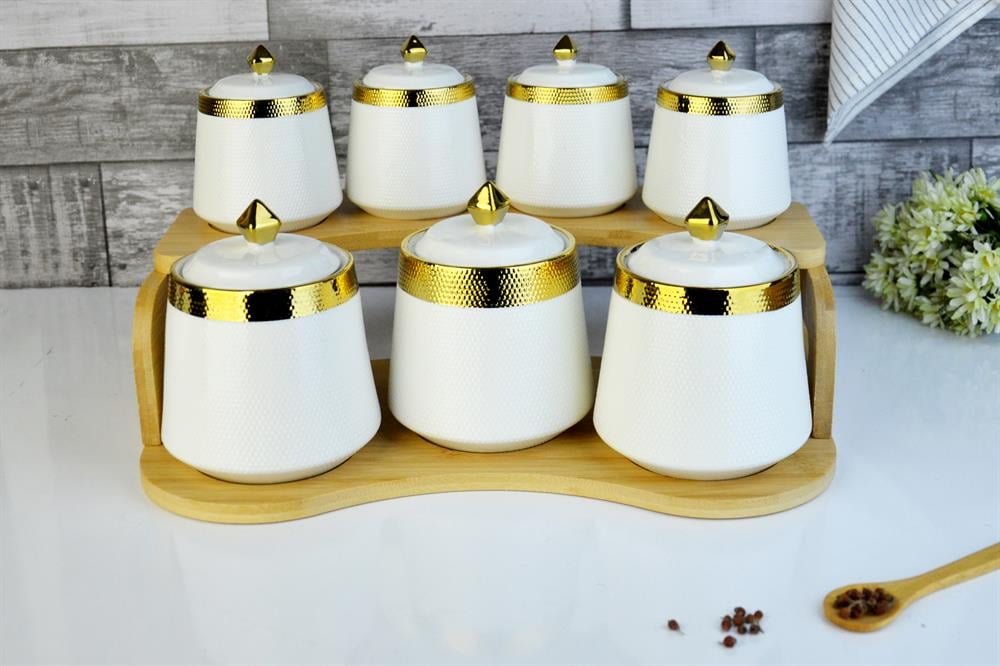 PAÇİ-TALİYA 8'Lİ PORSELEN KAVANOZ SETİ