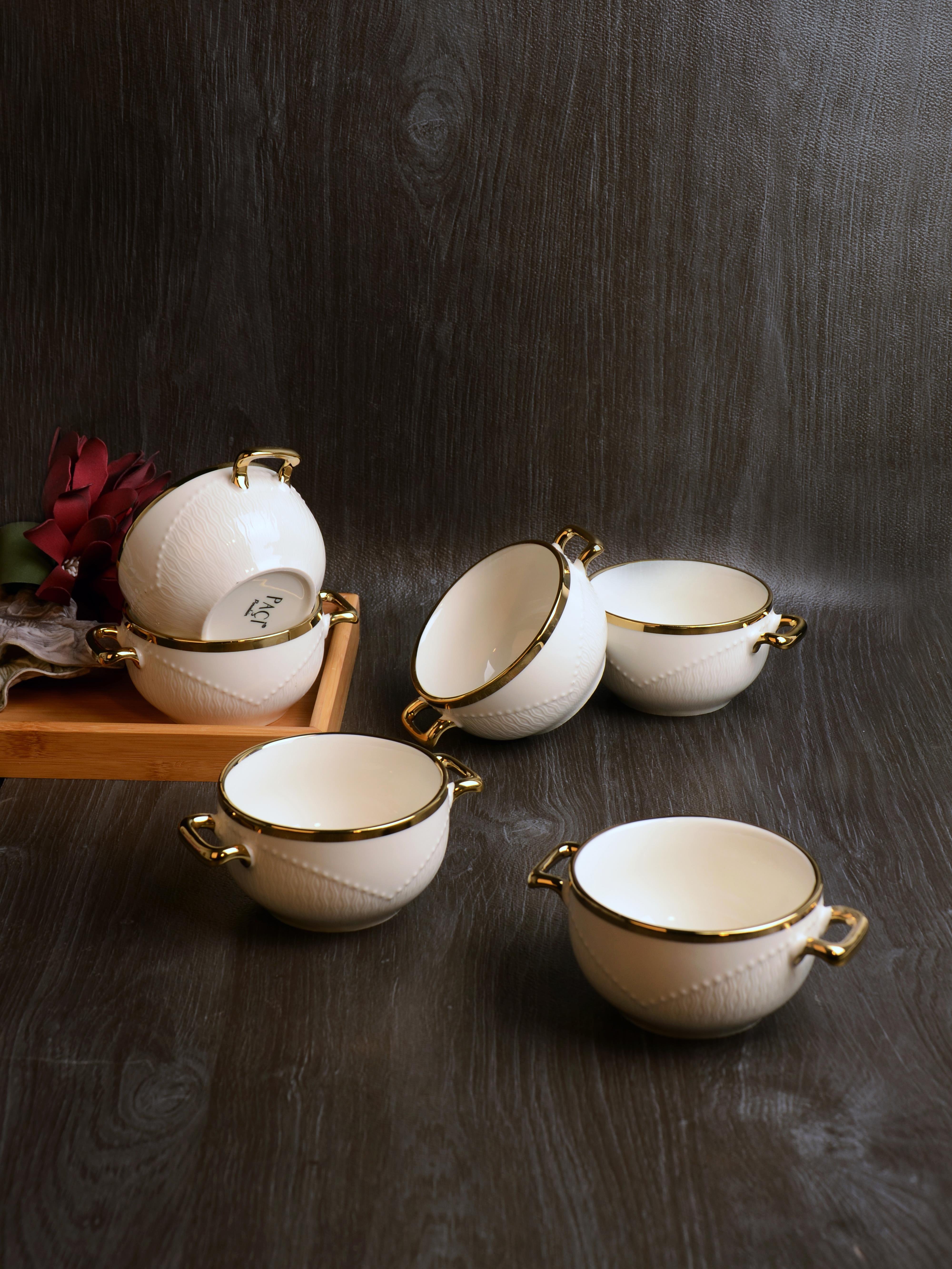 PAÇİ-VELİA YALDIZLI 6'LI KASE SETİ