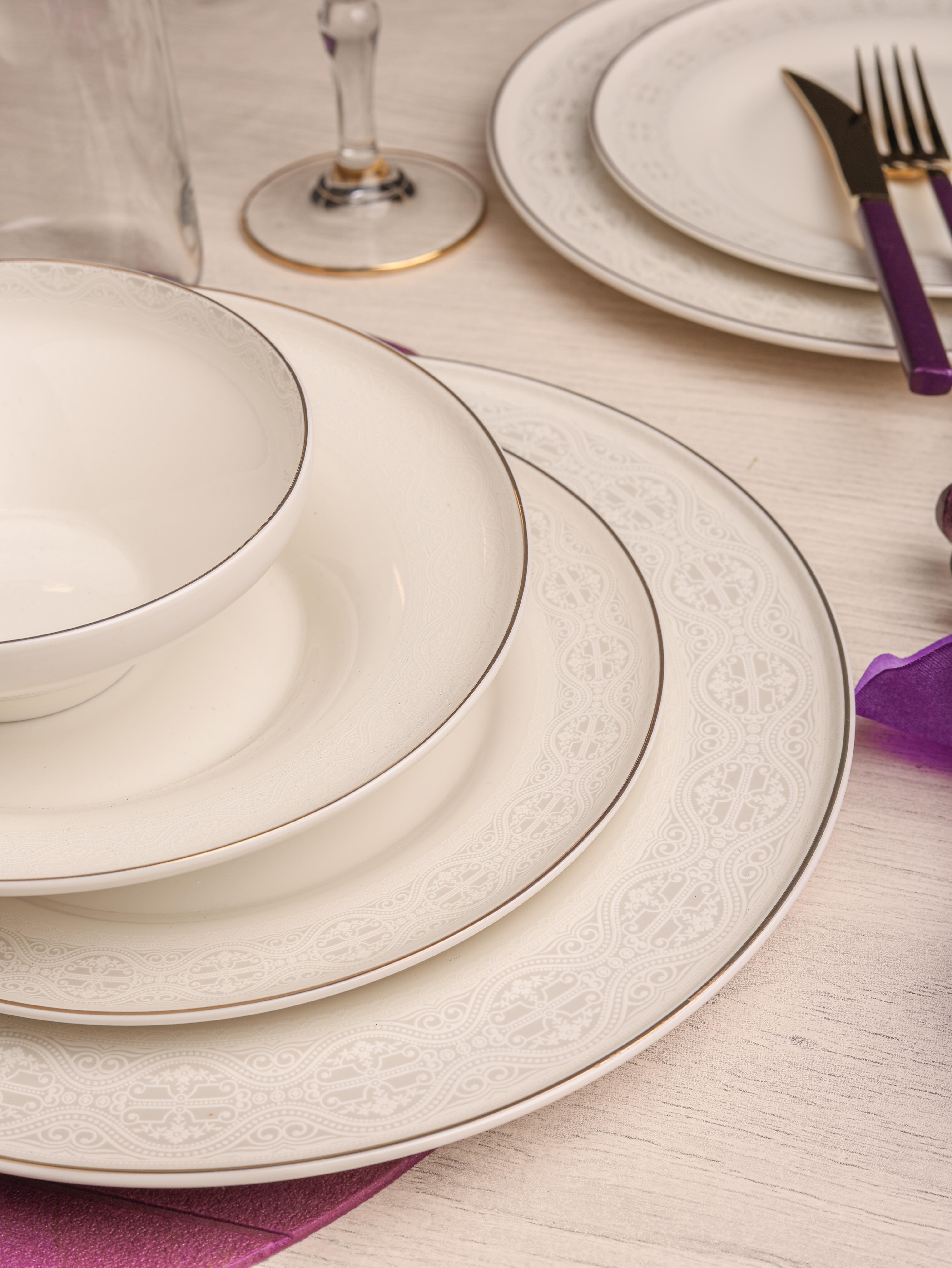 ROYAL CHARME-BONİTA 24 PARÇA BONE CHİNA YEMEK TAKIMI