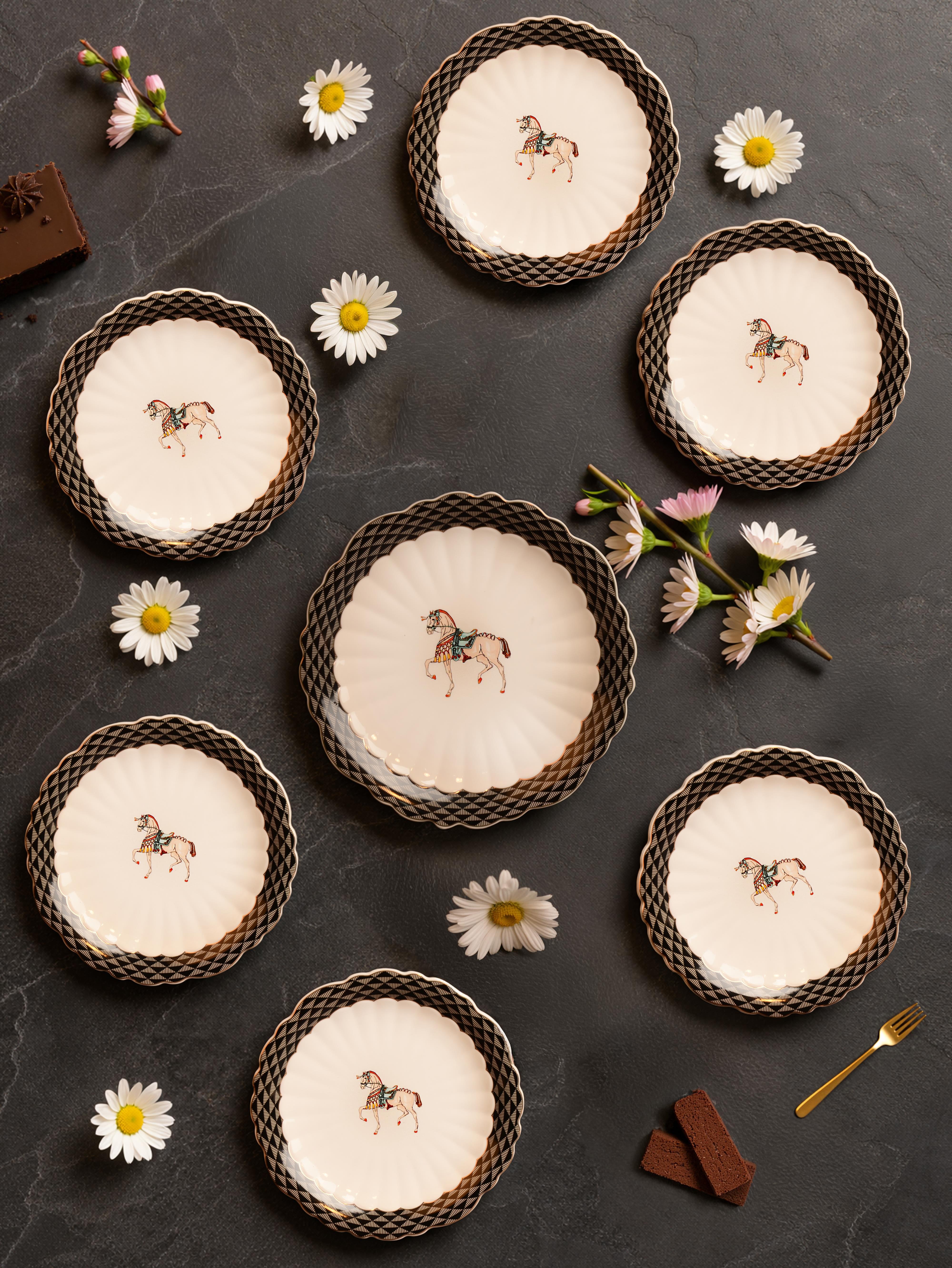 ROYAL CHARME-BRANCO 7'Lİ PASTA SERVİS