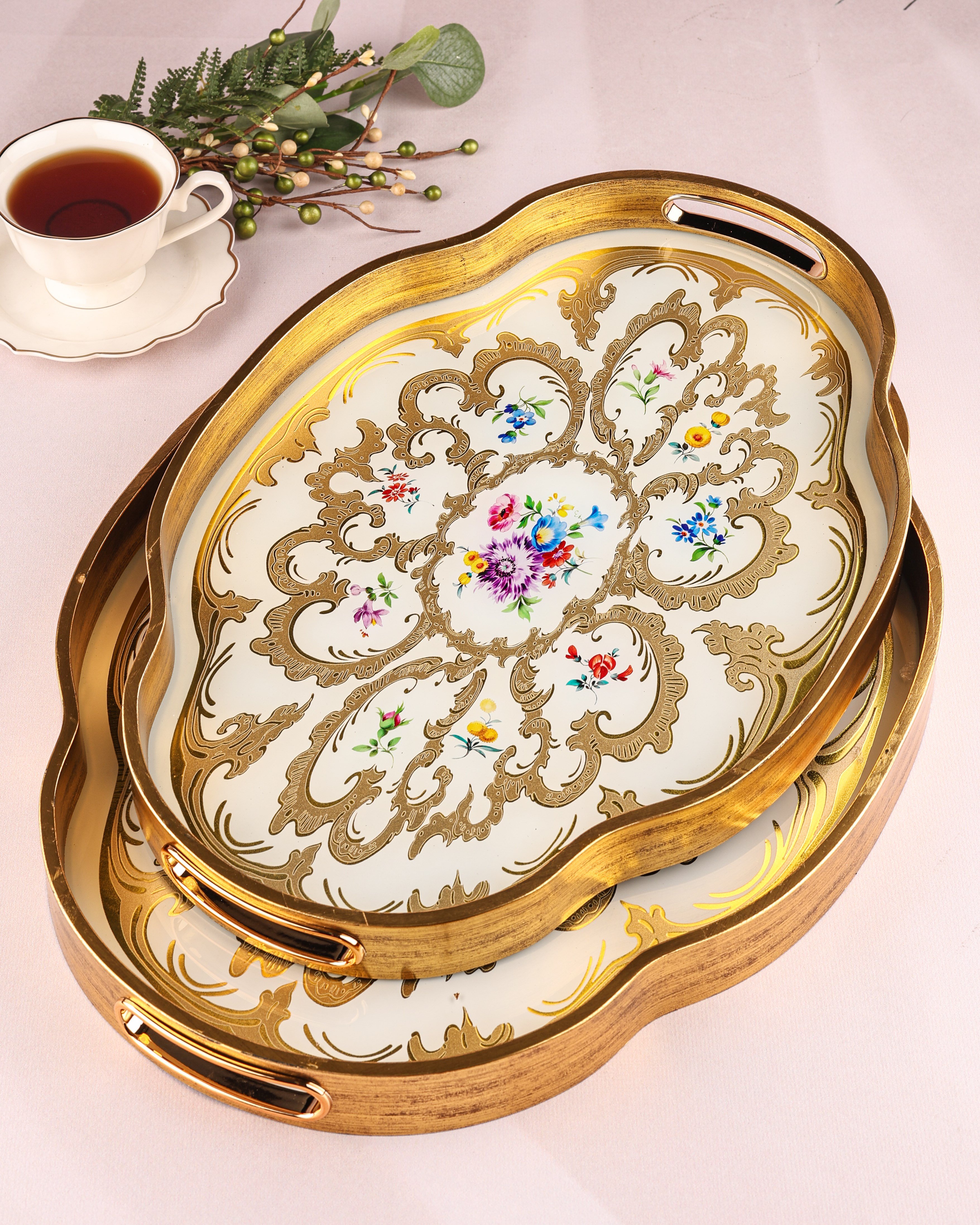 ROYAL CHARME-LOREN 2'Lİ DEKORATİF TEPSİ