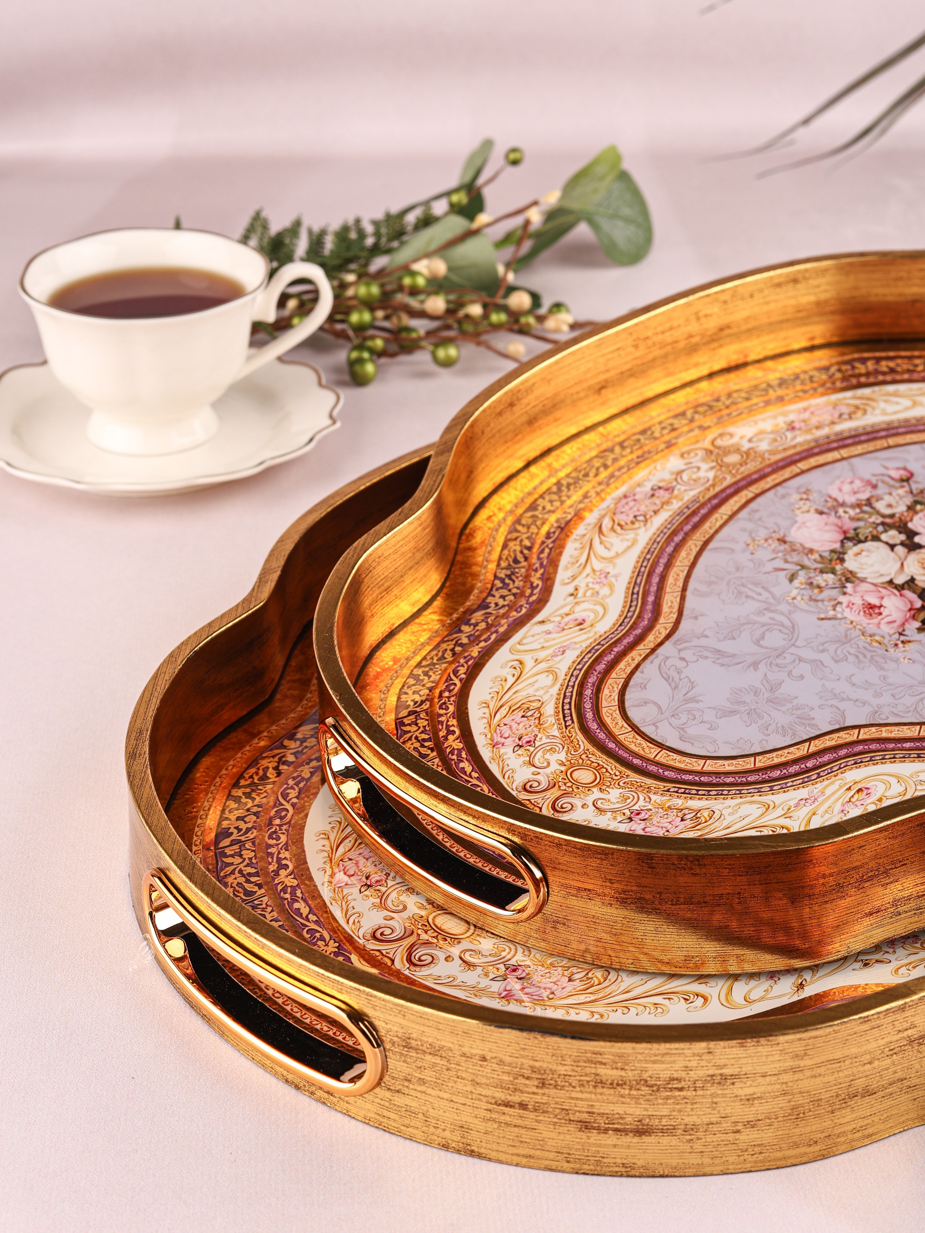 ROYAL CHARME-LOREN 2'Lİ DEKORATİF TEPSİ