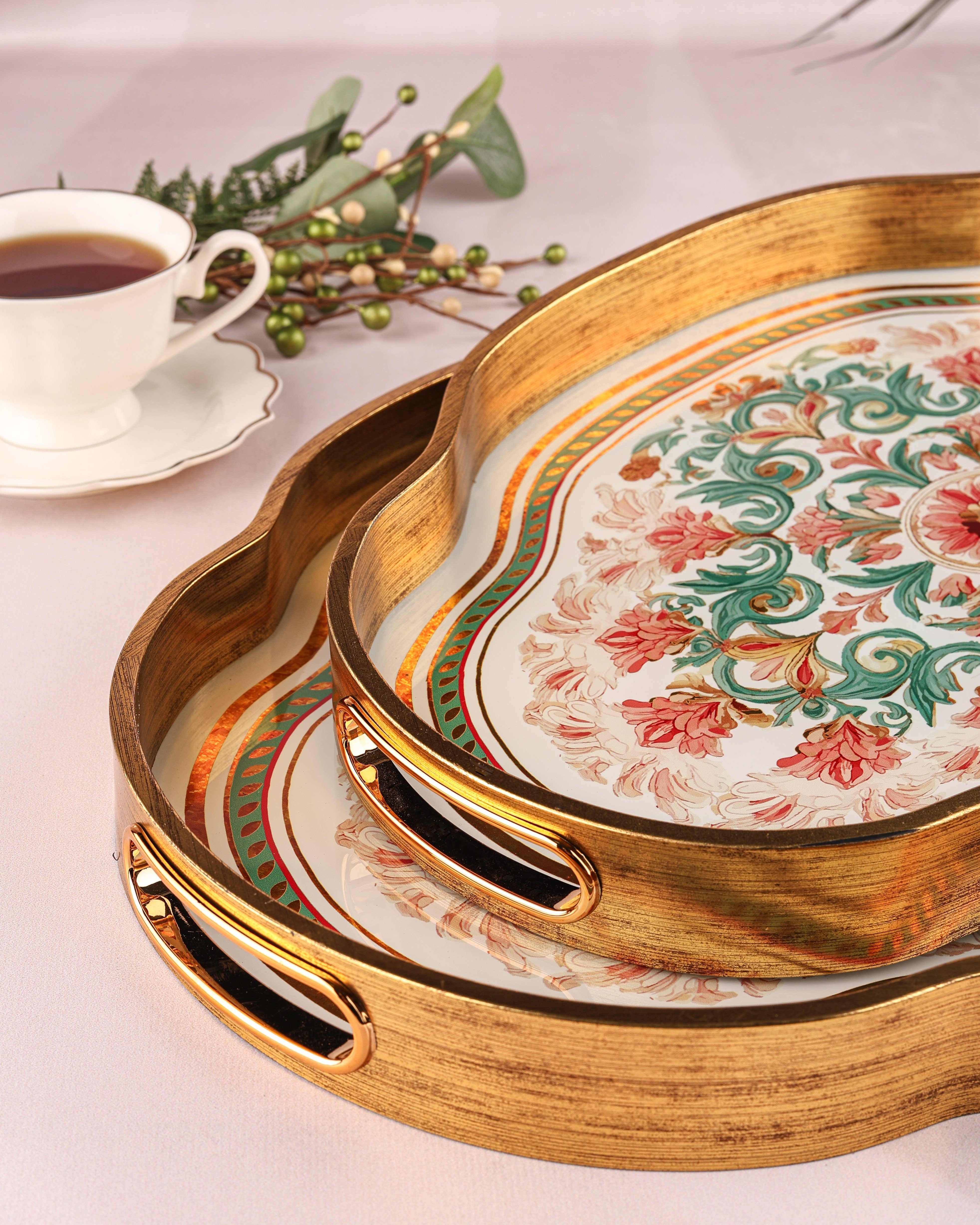 ROYAL CHARME-LOREN 2'Lİ DEKORATİF TEPSİ